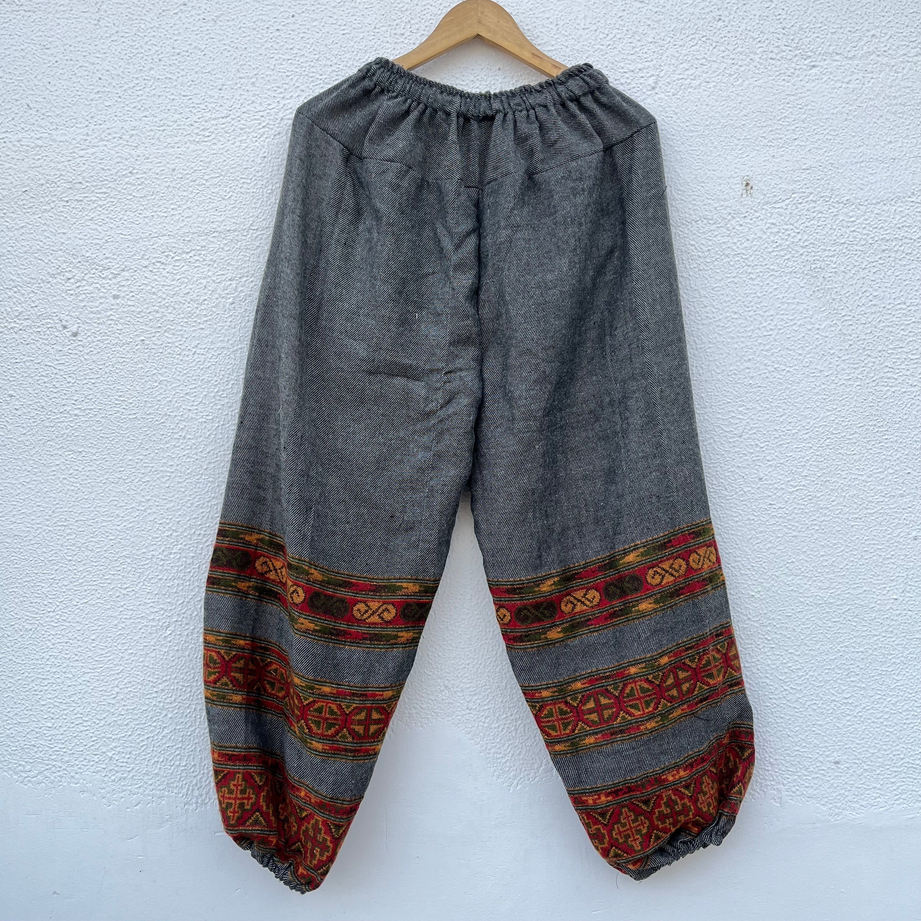 Woollen Kullu 3 Patti Pants- Grey