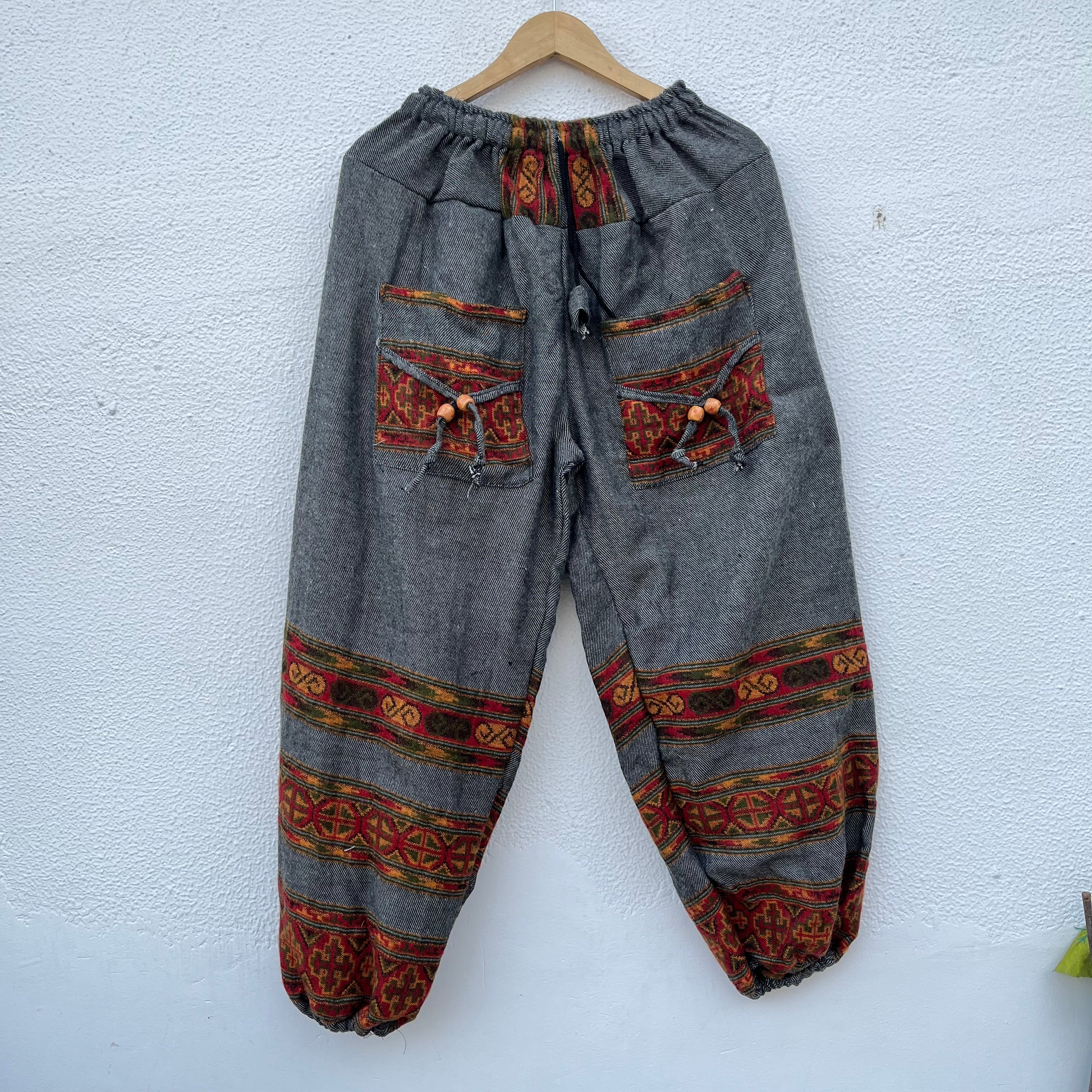 Woollen Kullu 3 Patti Pants- Grey