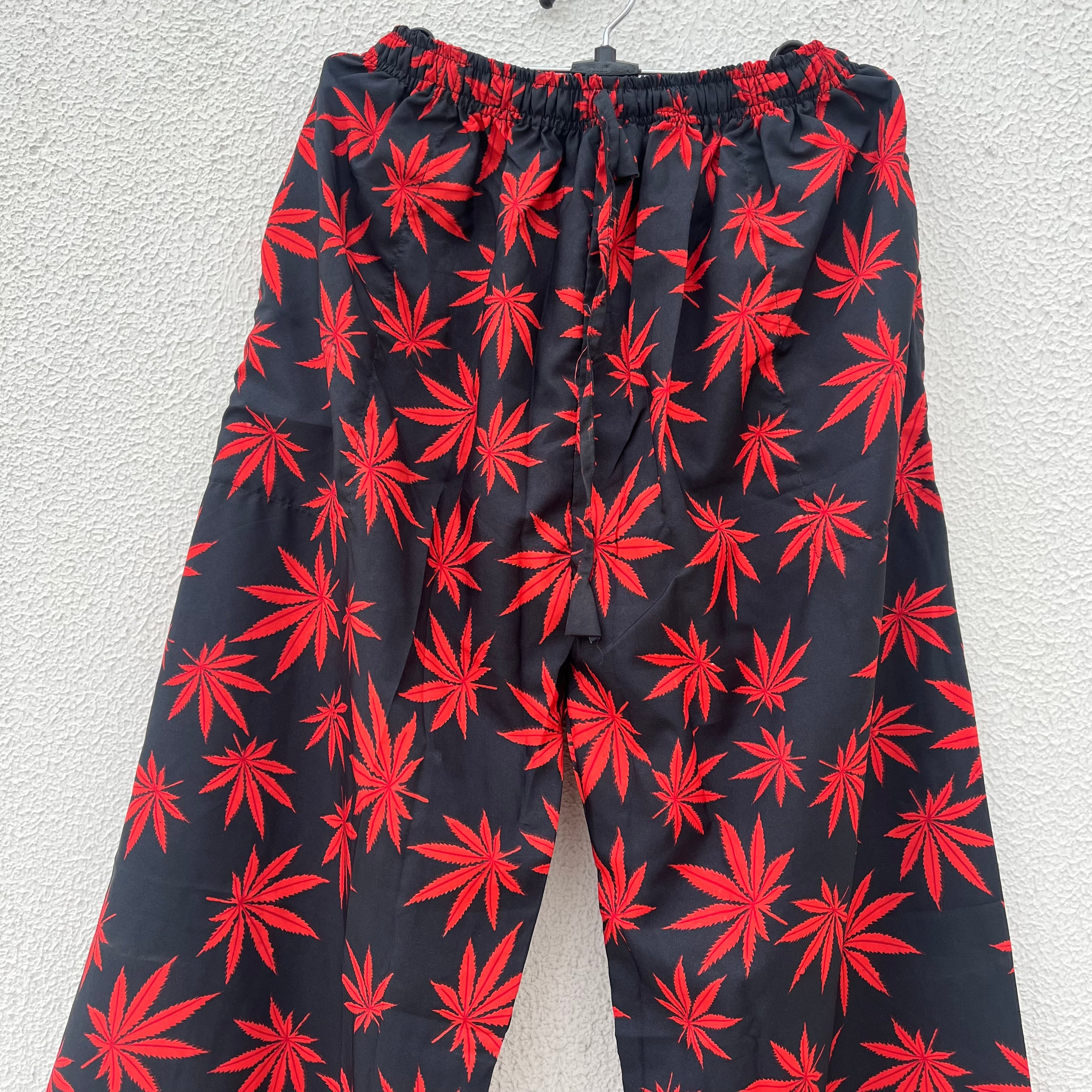 Hemp Leaf Pants - Red