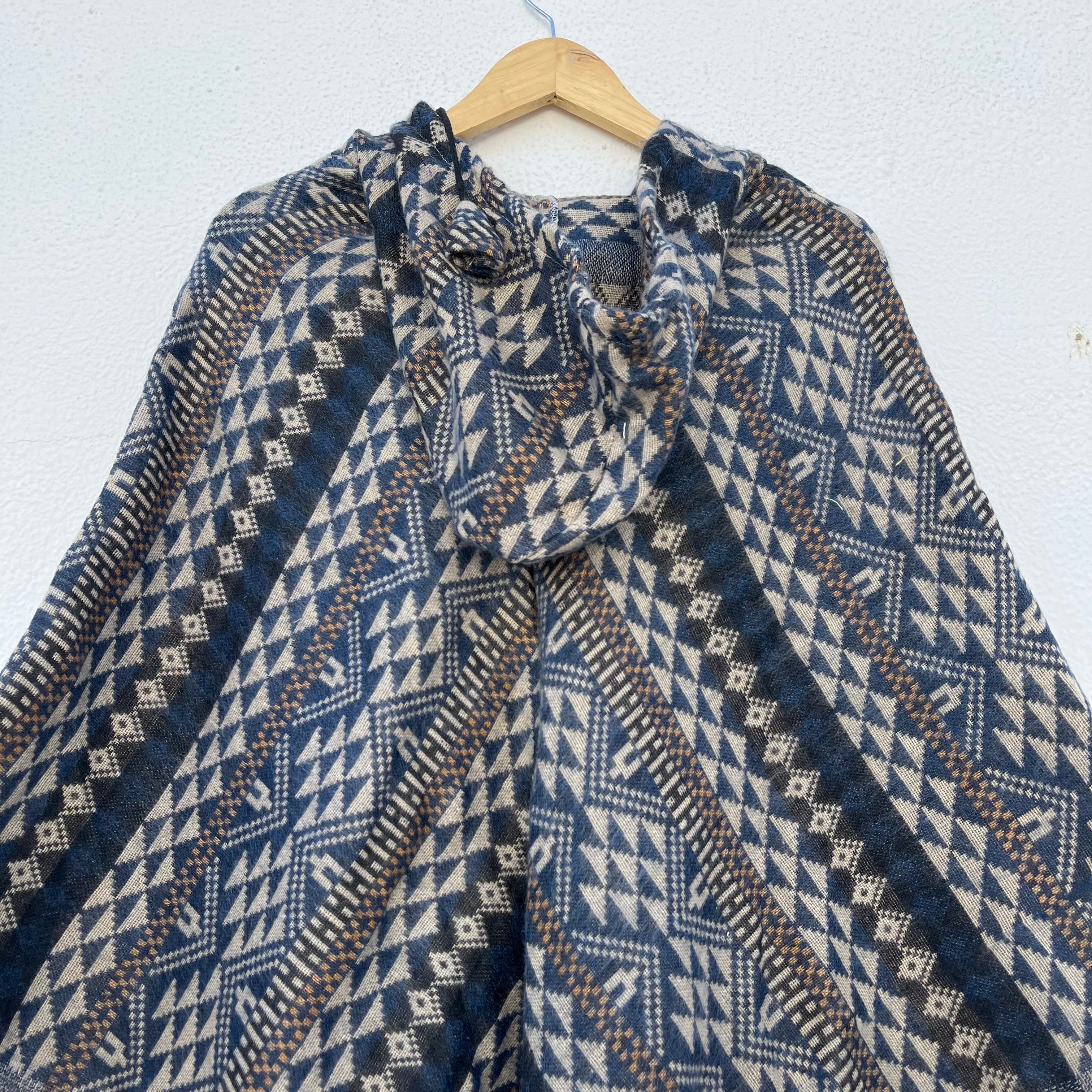 Pahadi Printed Poncho With Hood