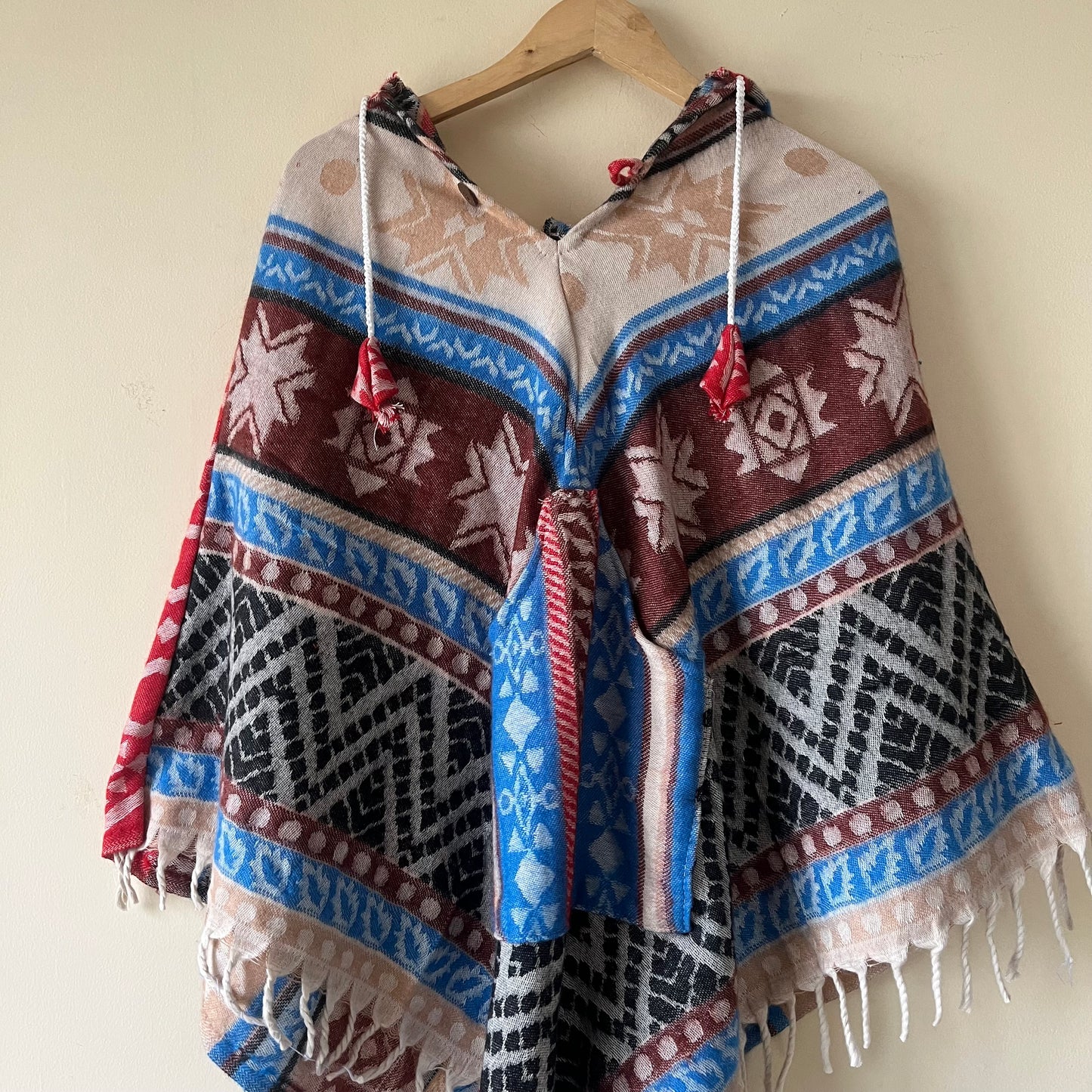 Pahadi Printed Poncho With Hood
