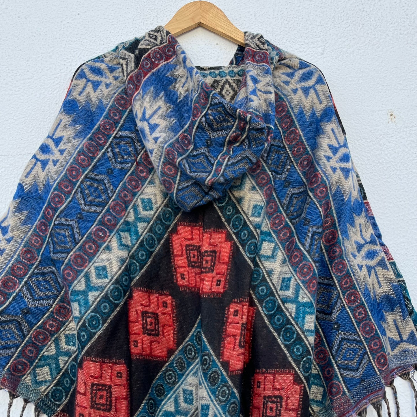 Pahadi Printed Poncho With Hood