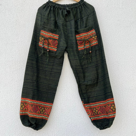 Woollen Pahadi Kullu Pants- Green