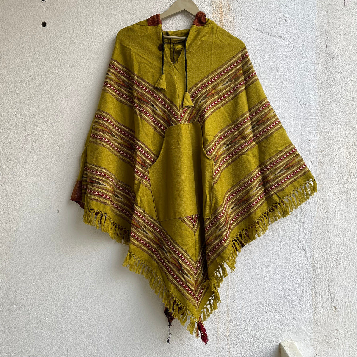 Pahadi Poncho 3 Patti with Hood - Green
