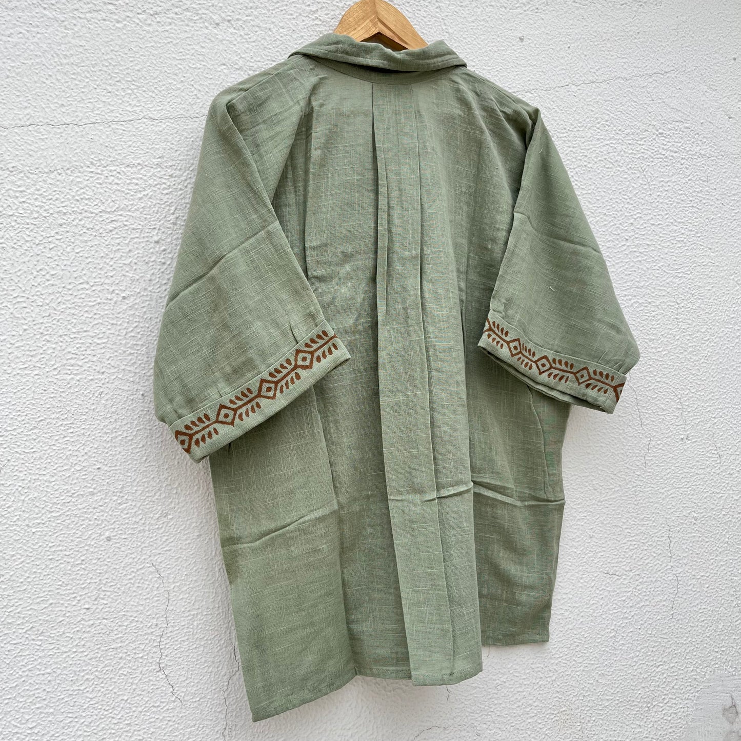 Rahgir Cotton Unisex Shirt 2.0 - Sage Green