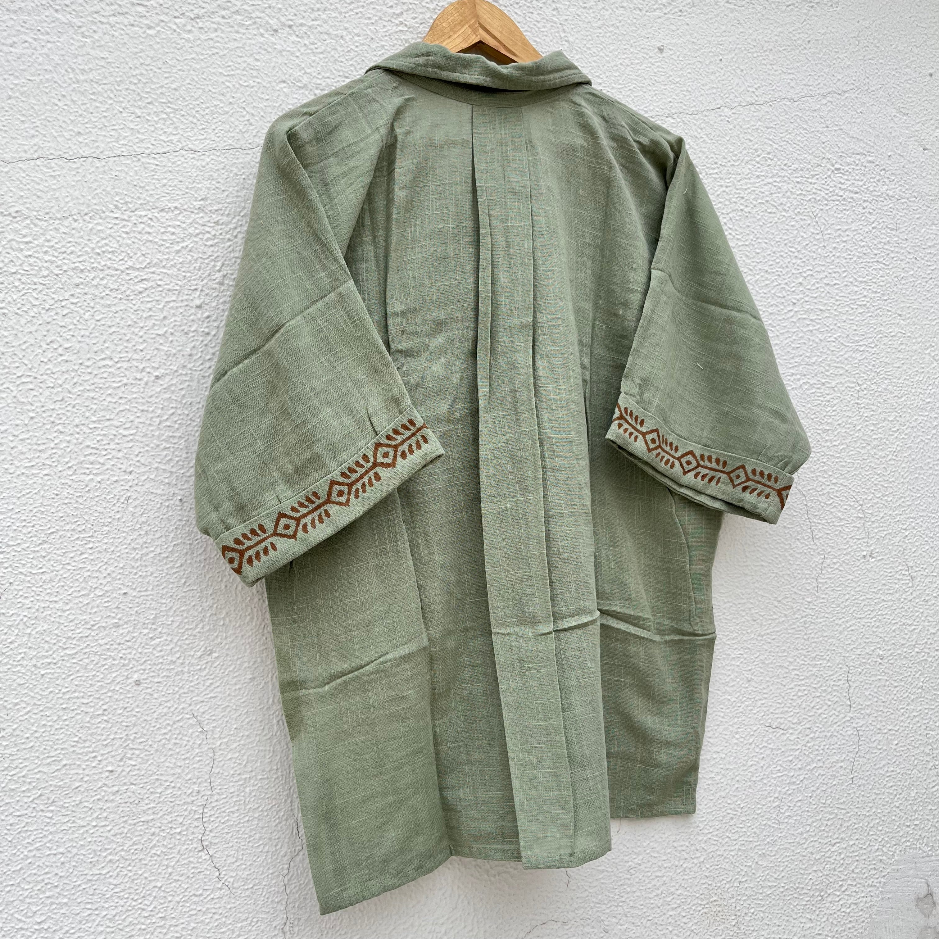 Rahgir Cotton Oversize Shirt 2.0 - Sage Green