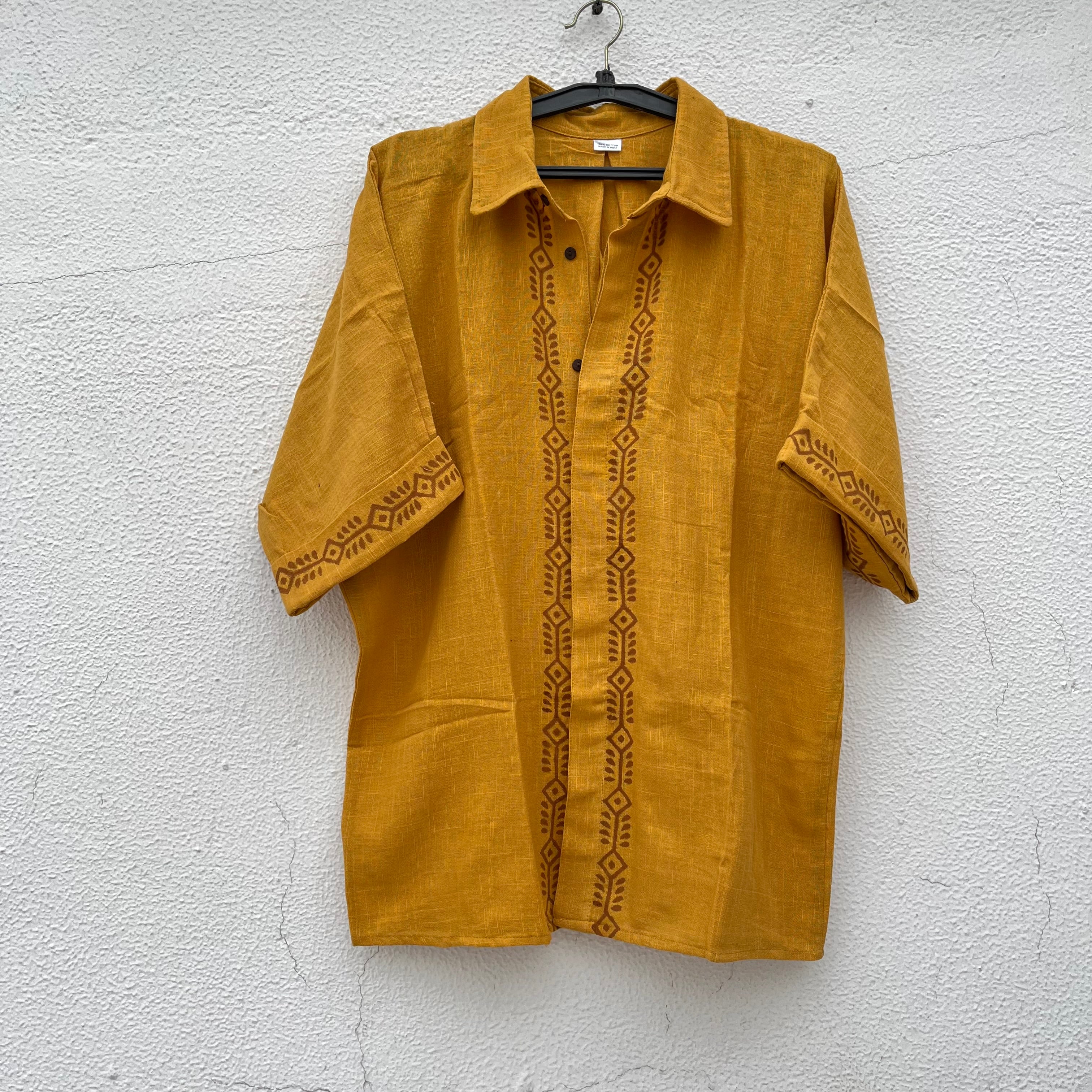Rahgir Cotton Oversize Shirt 2.0 - Mustard