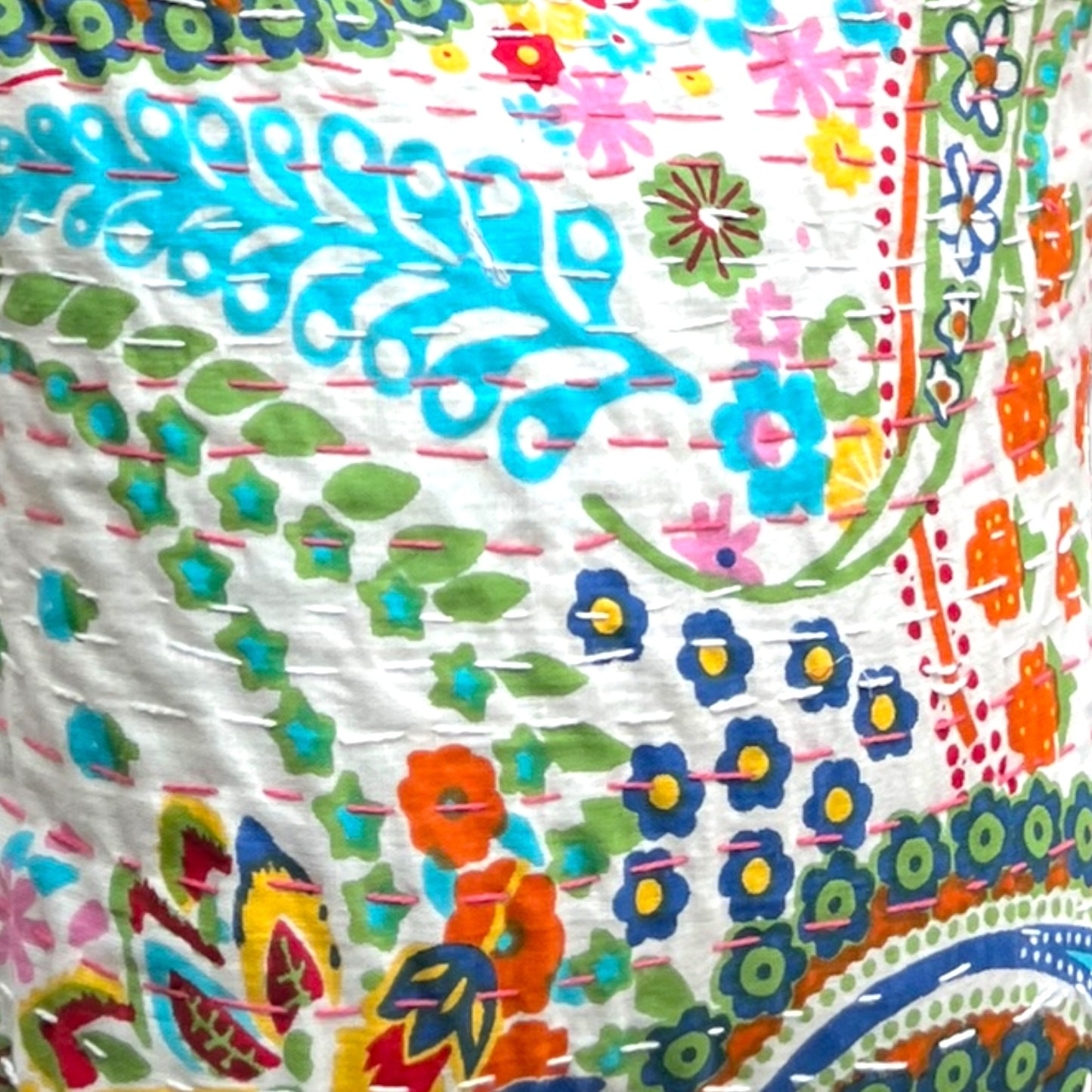 Small Kantha Jhola - White