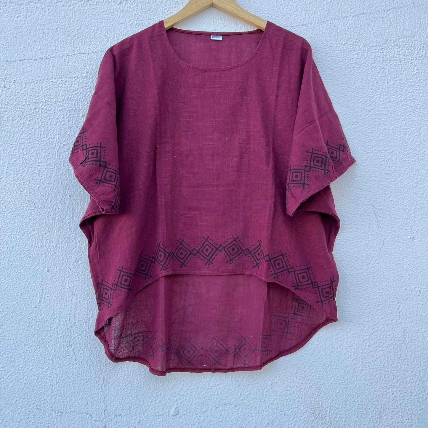 Karwaan Cotton Top- Mulberry Berry