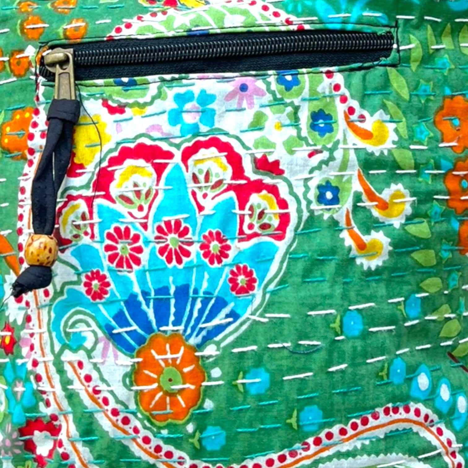 Small Kantha Jhola - Green