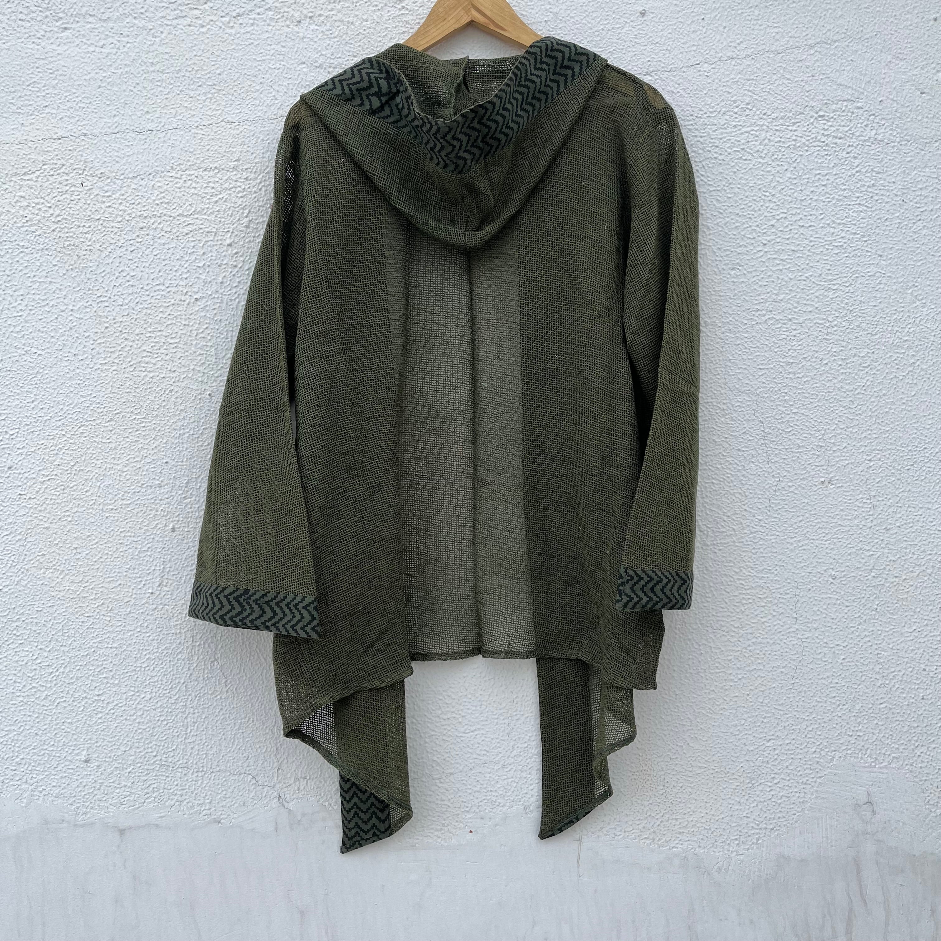 Kabira Cotton Shrug - Olive Green