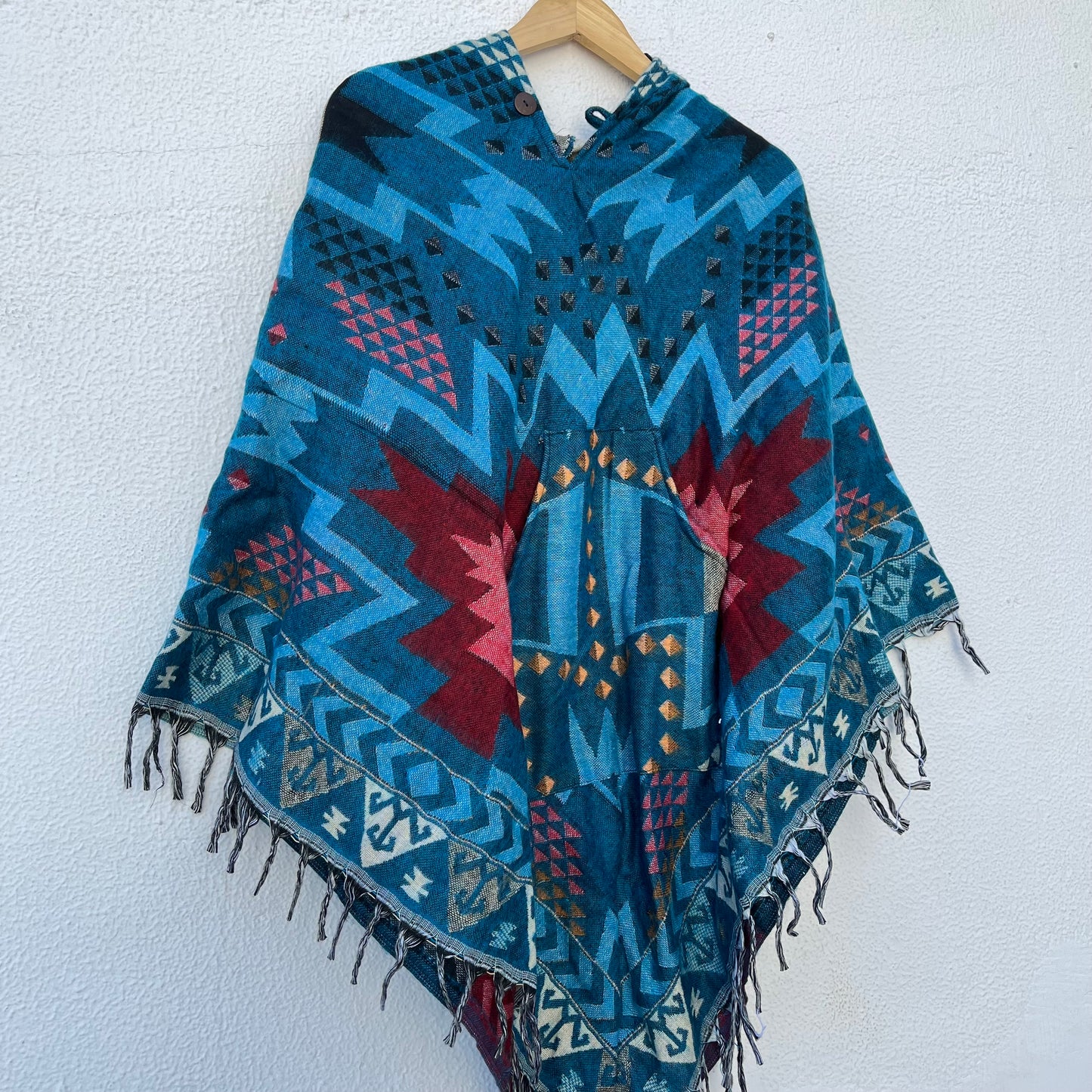Pahadi Printed Poncho With Hood