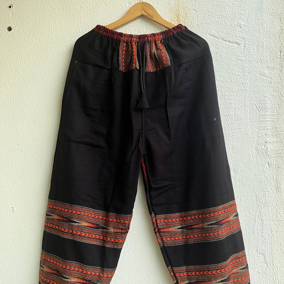 Woollen Kullu 3 Patti Pants- Black