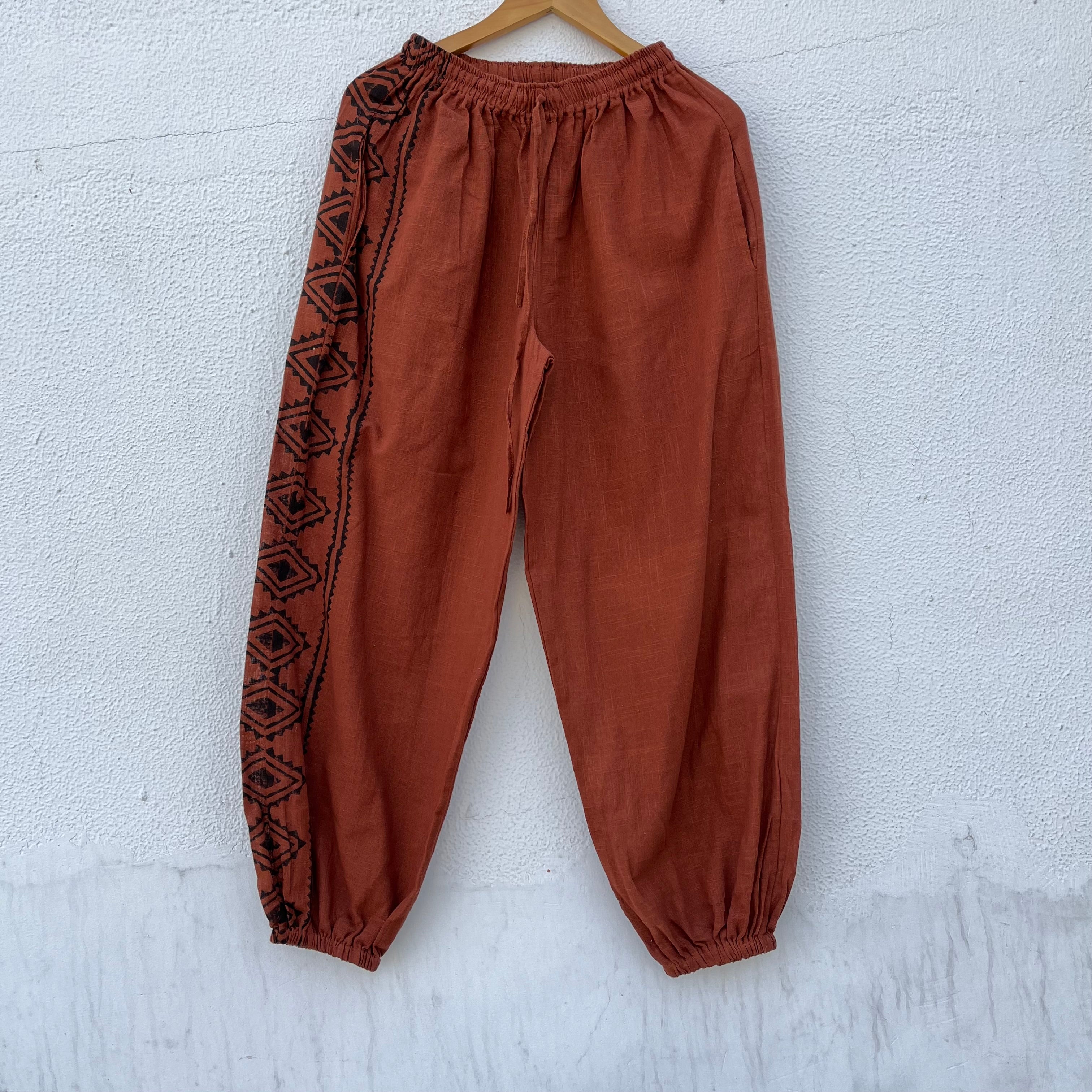 Moksha Cotton Pant- Rust Orange