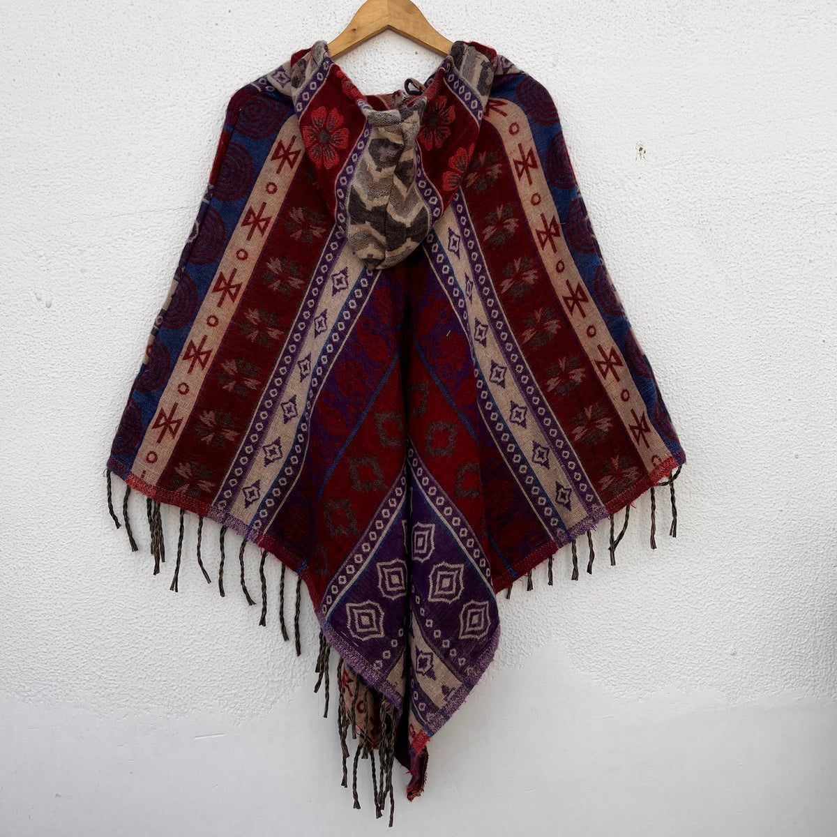 Pahadi Printed Poncho With Hood