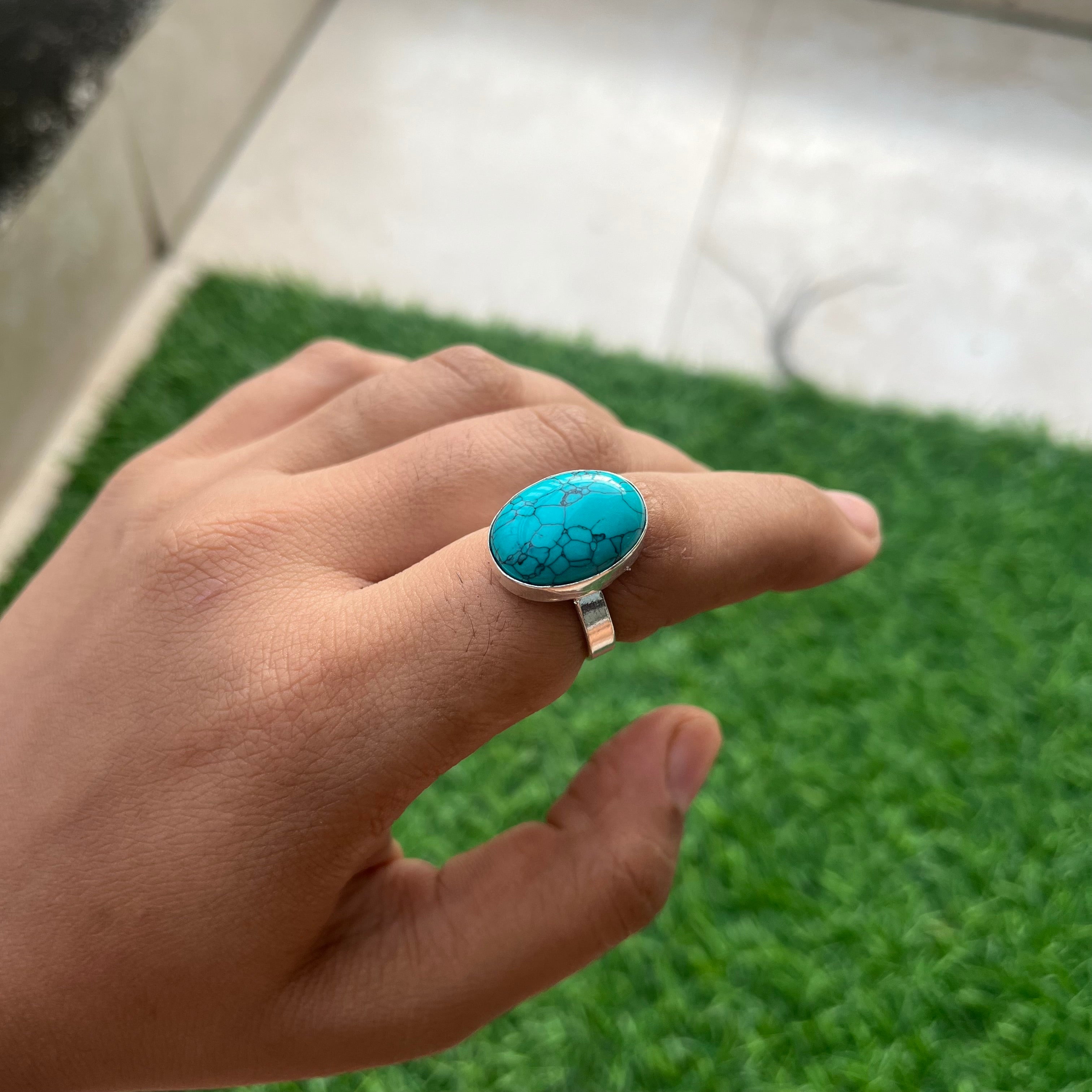 Green Onyx Adjustable Ring