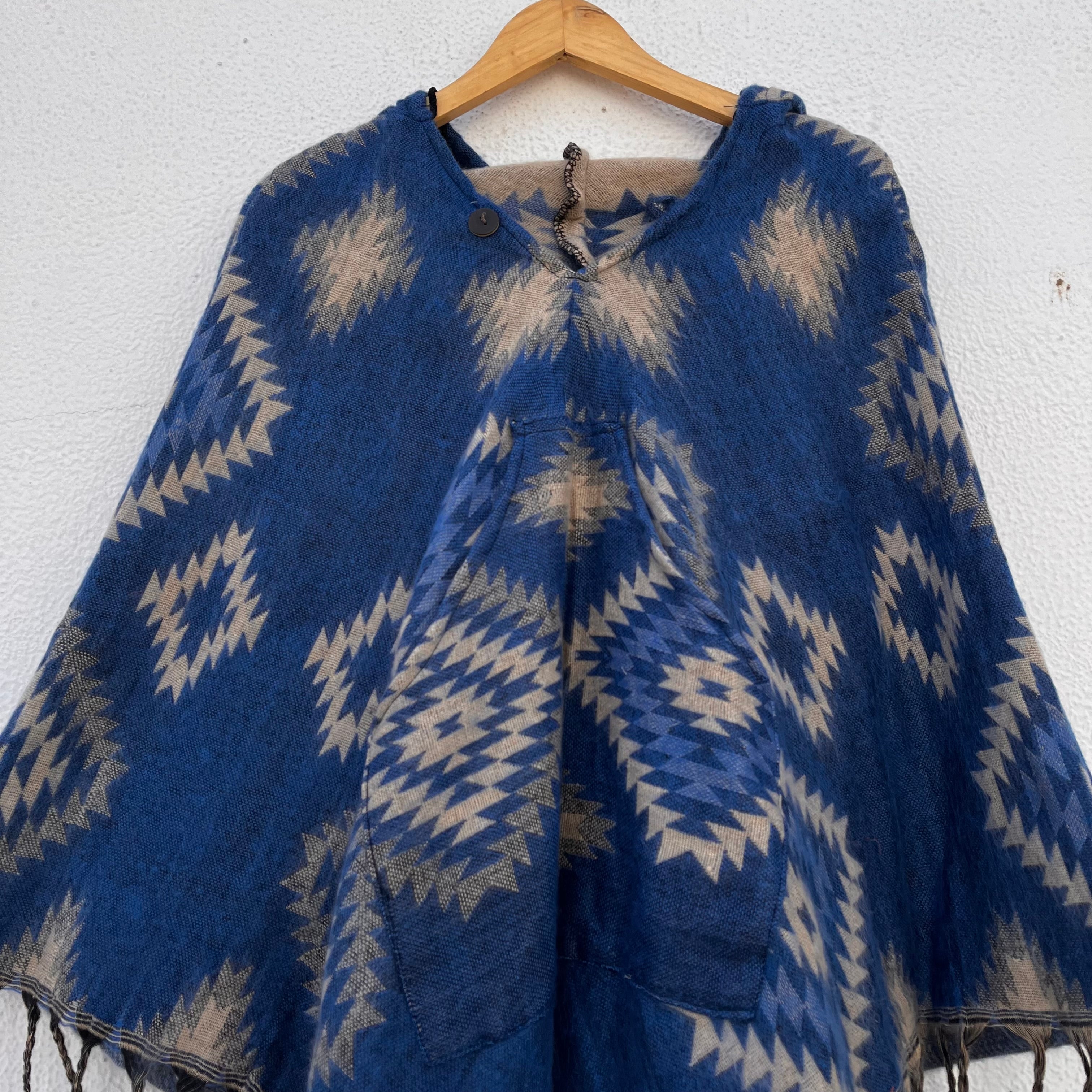 Pahadi Printed Poncho With Hood