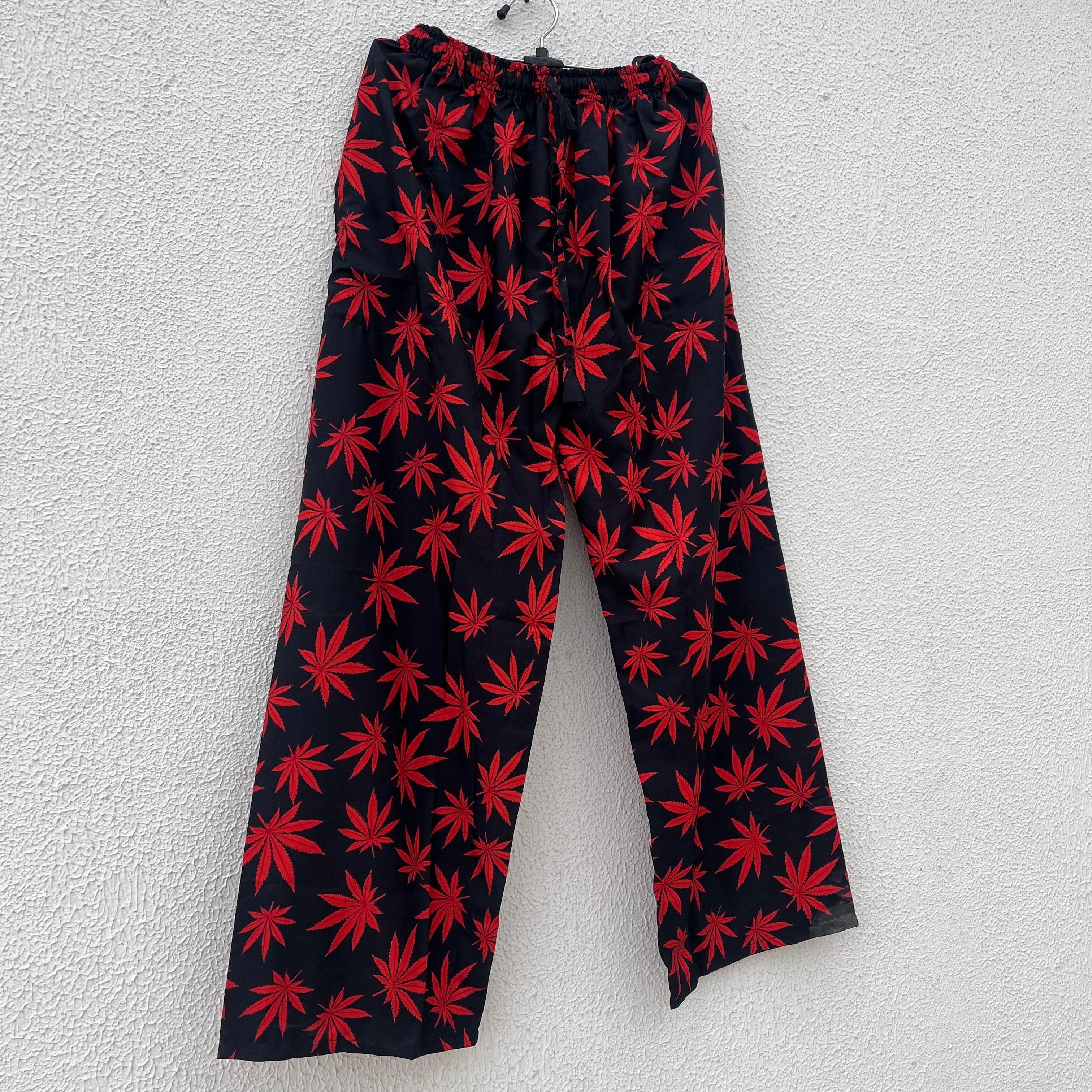 Hemp Leaf Pants - Red