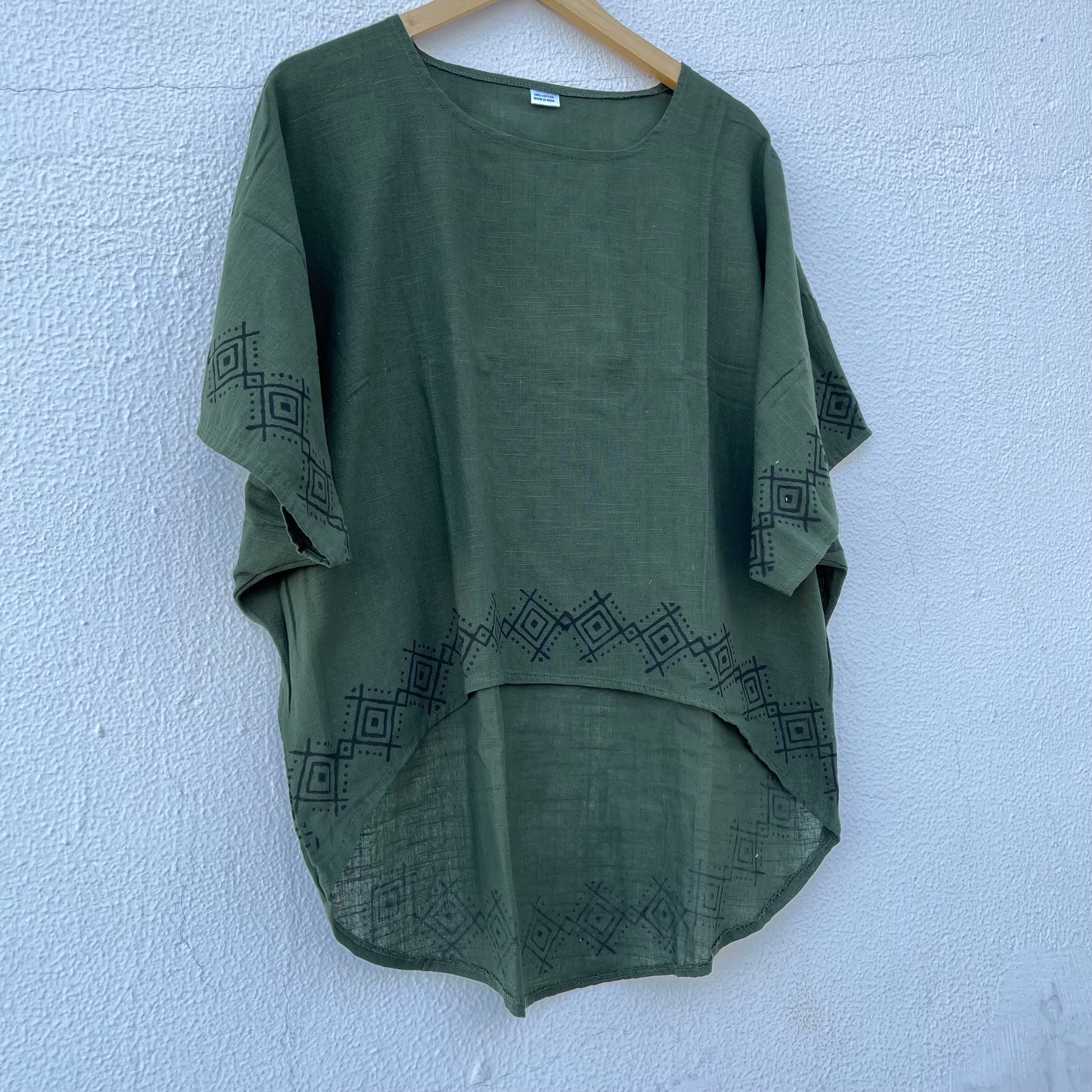 Aawara Cotton Top- Forest Green