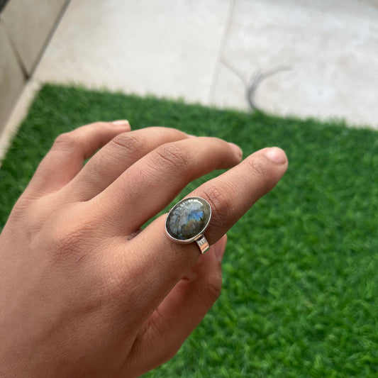 Labradorite Adjustable Ring