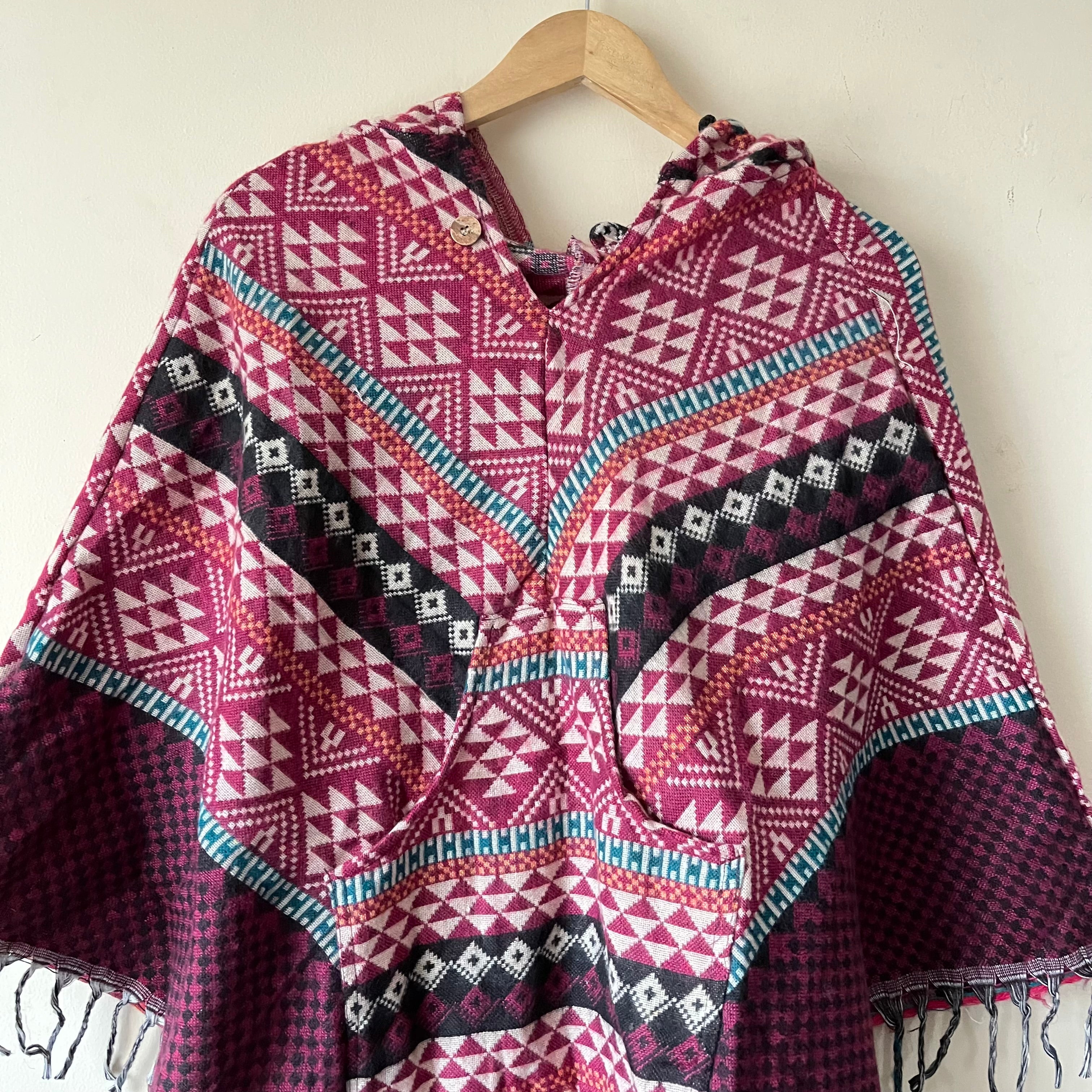 Pahadi Printed Poncho With Hood