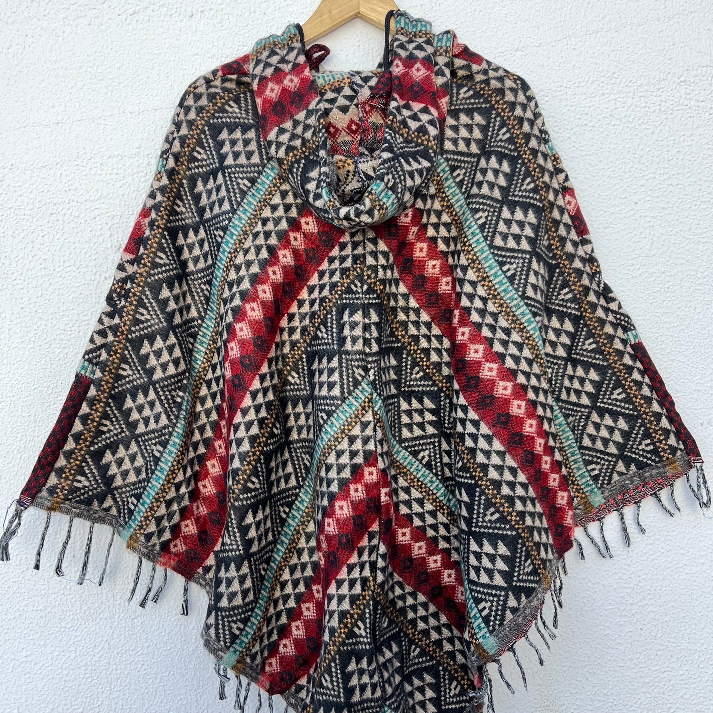 Pahadi Printed Poncho With Hood