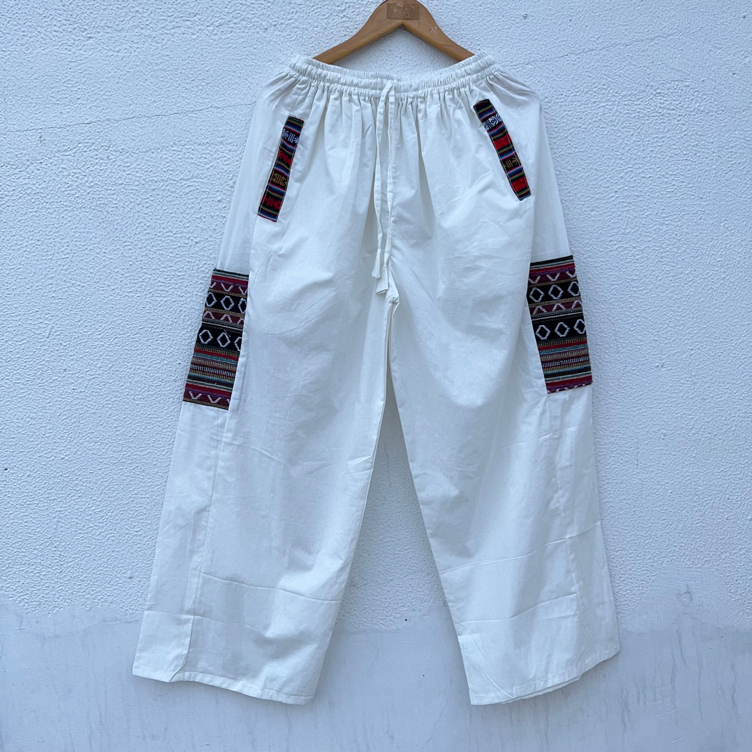 Pahadi Boho Pants - Cream