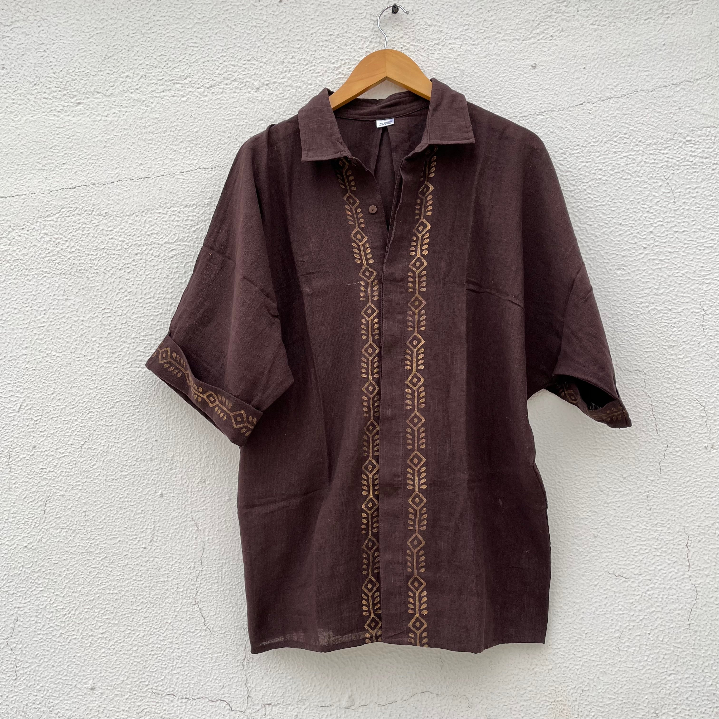 Rahgir Cotton Oversize Shirt 2.0 - Brown