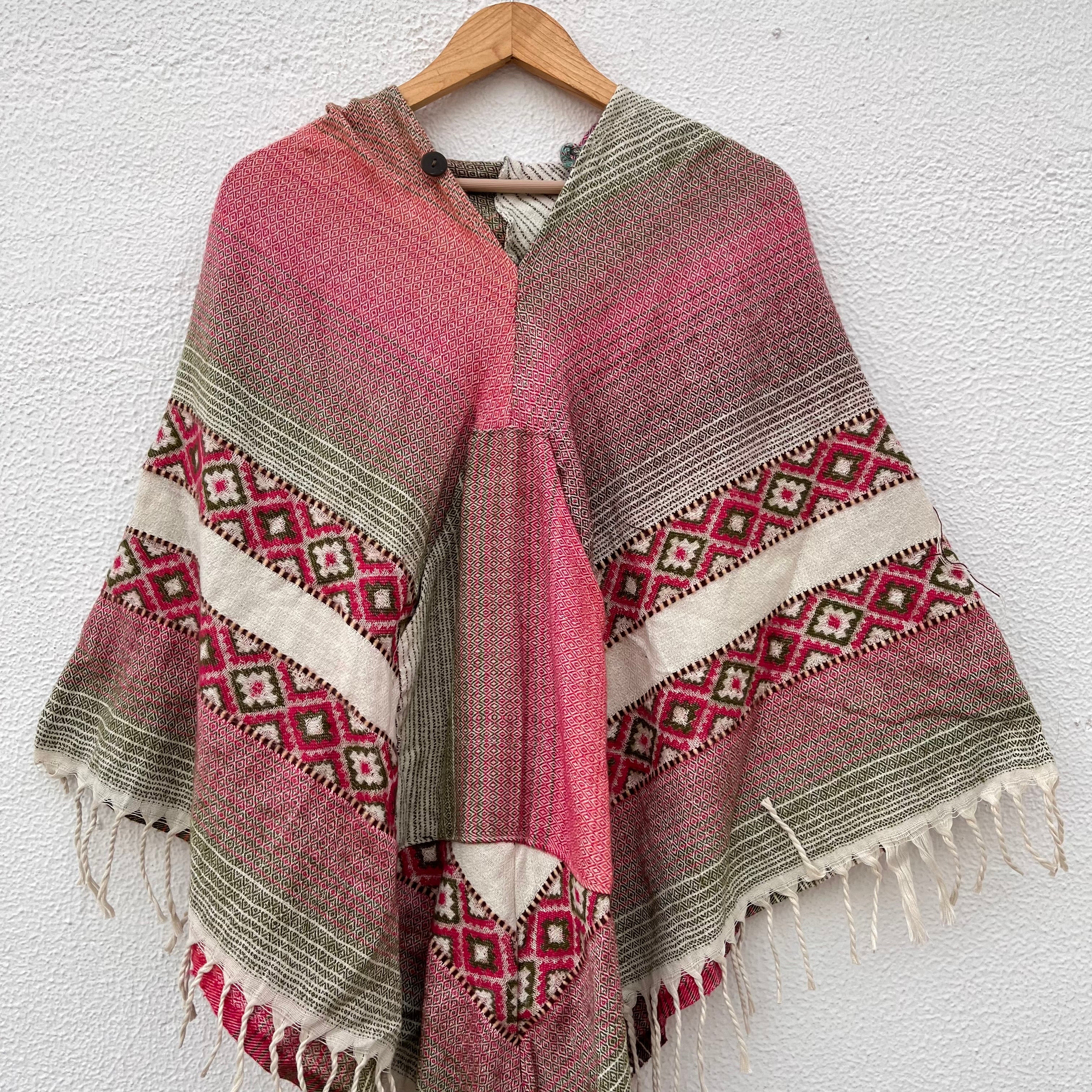 Pahadi Printed Poncho With Hood
