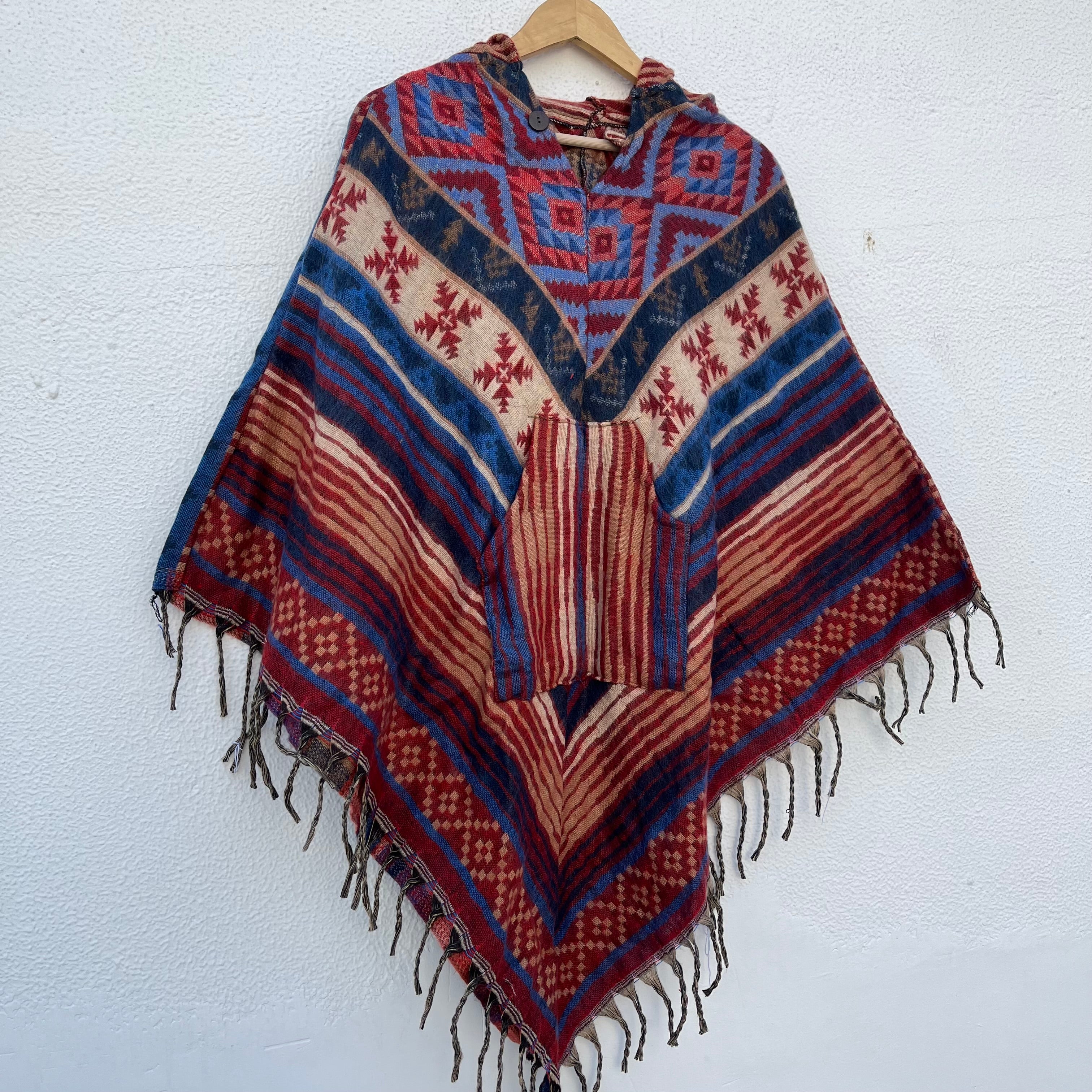 Pahadi Printed Poncho With Hood