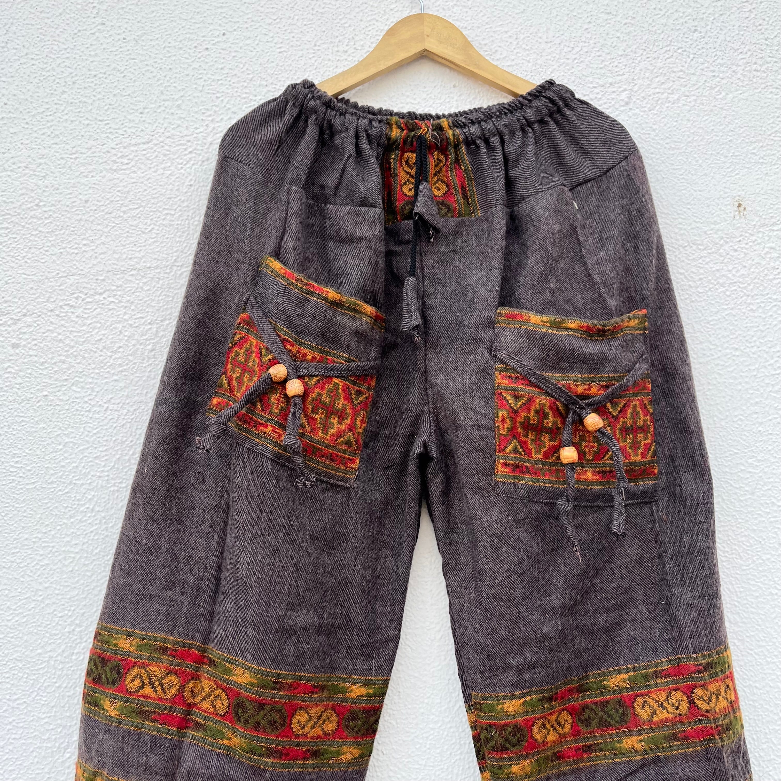 Woollen Kullu 3 Patti Pants- Purple