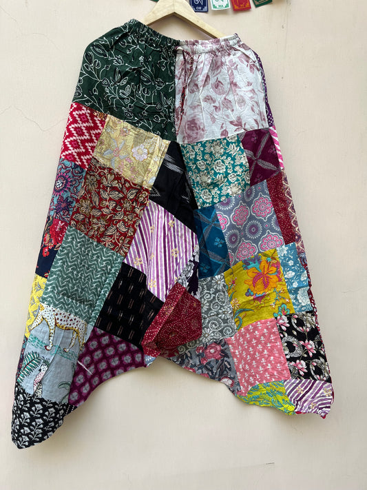 Patchwork Harem Pants