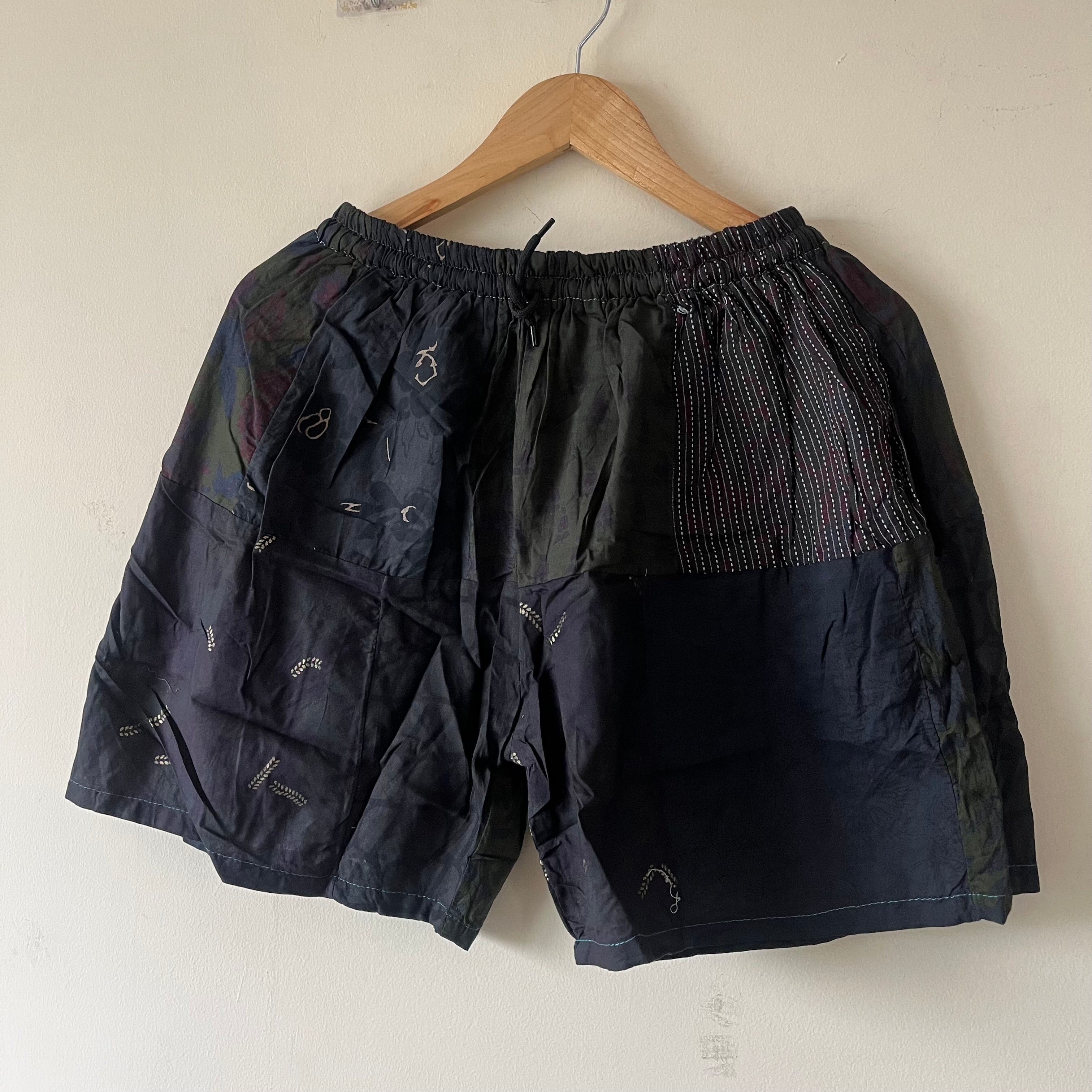 Patchwork Shorts - Black