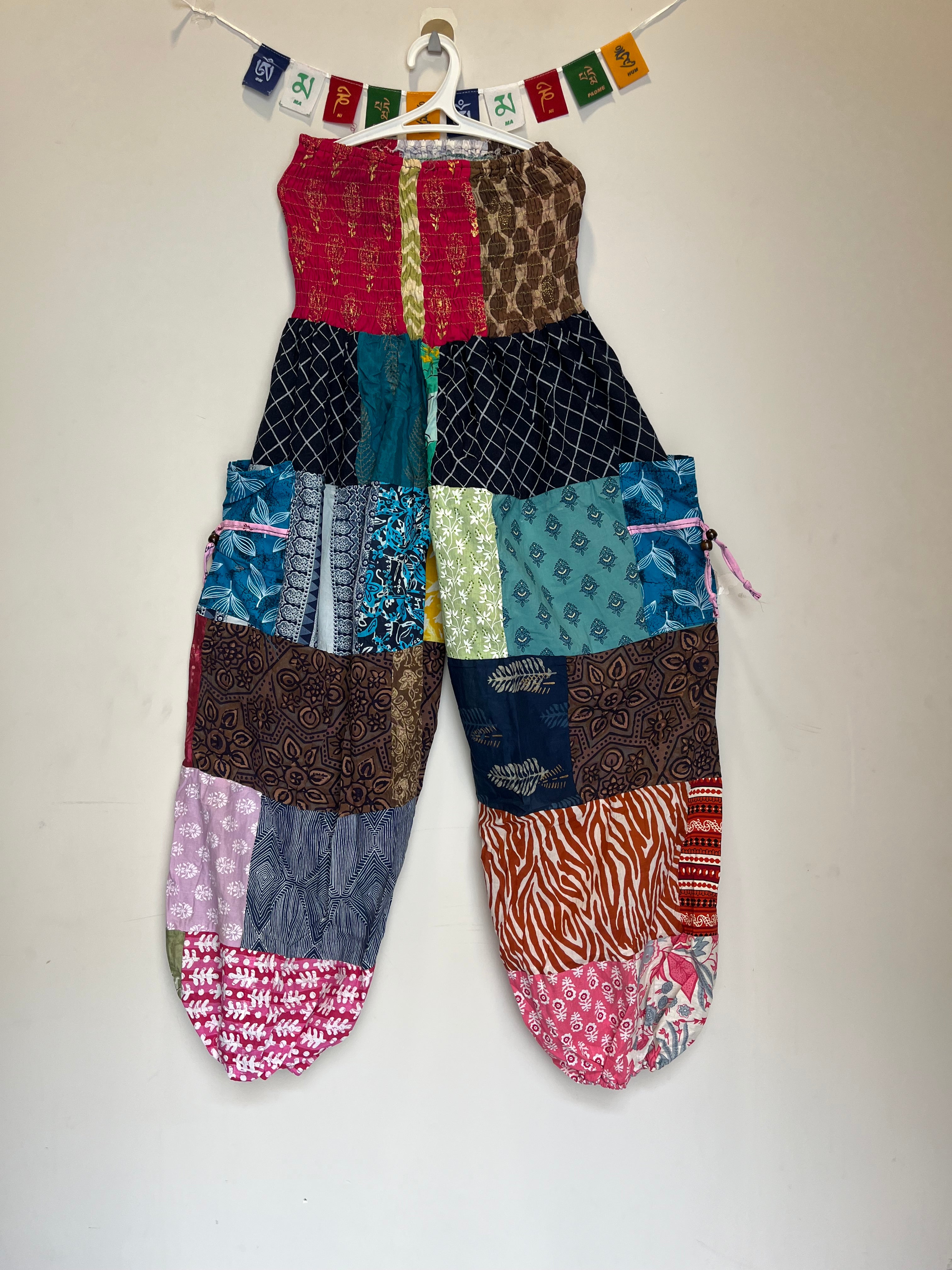 Cotton Patchwork Pants - Kansai Pattern