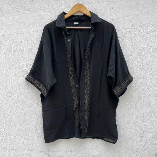 Rahgir Cotton Unisex Shirt 2.0 - Black
