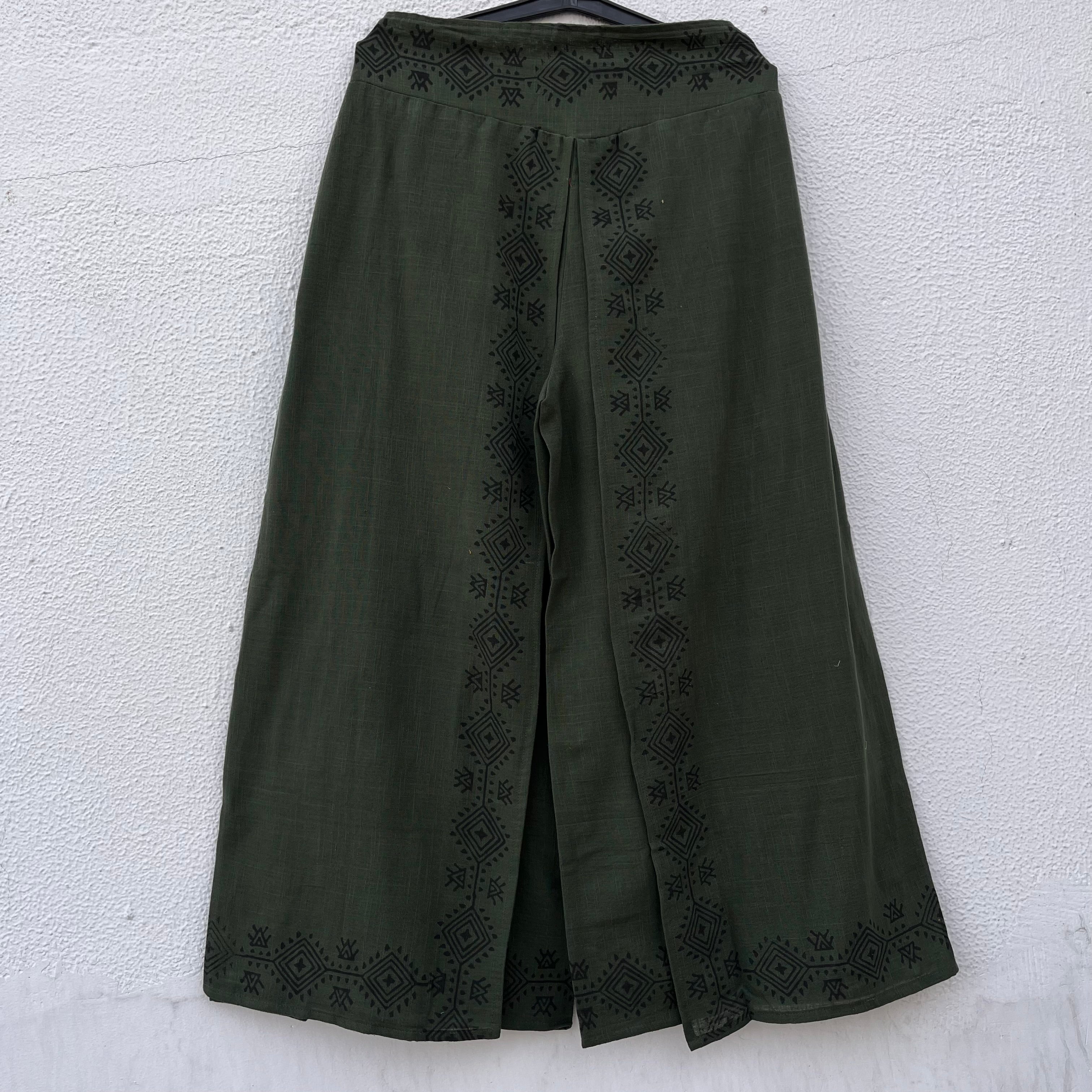 Mastani Cotton Pant- Forest
