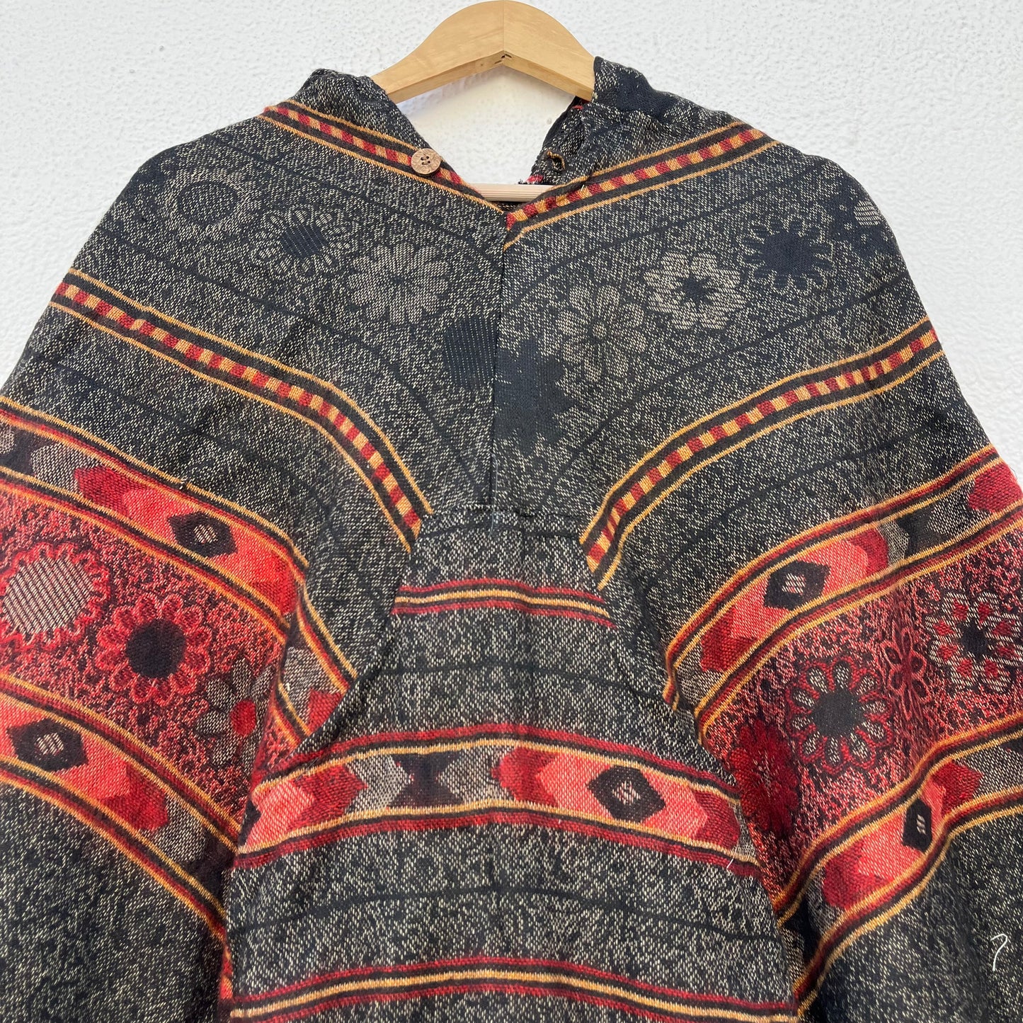 Pahadi Printed Poncho With Hood