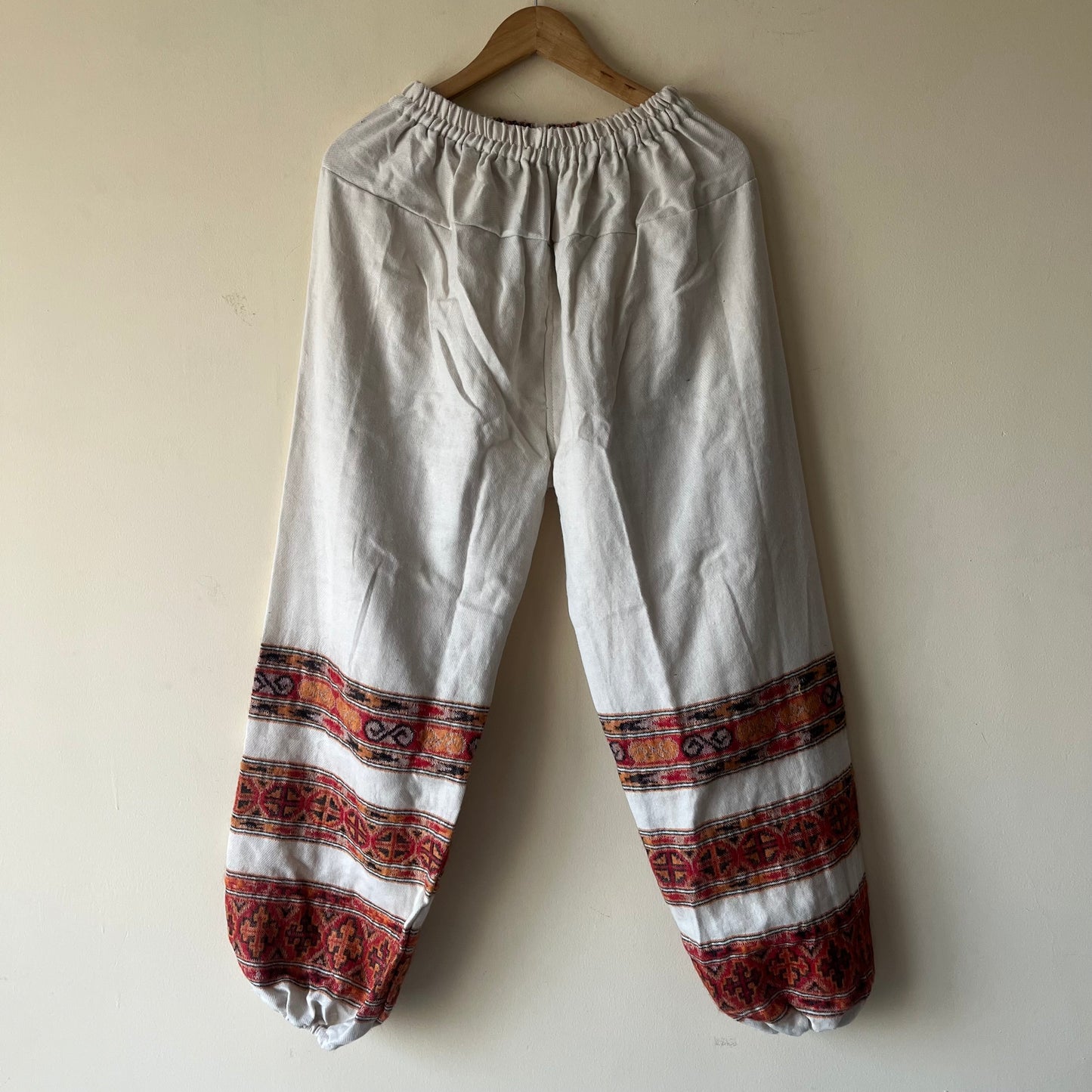 Woollen Kullu 3 Patti Pants- White