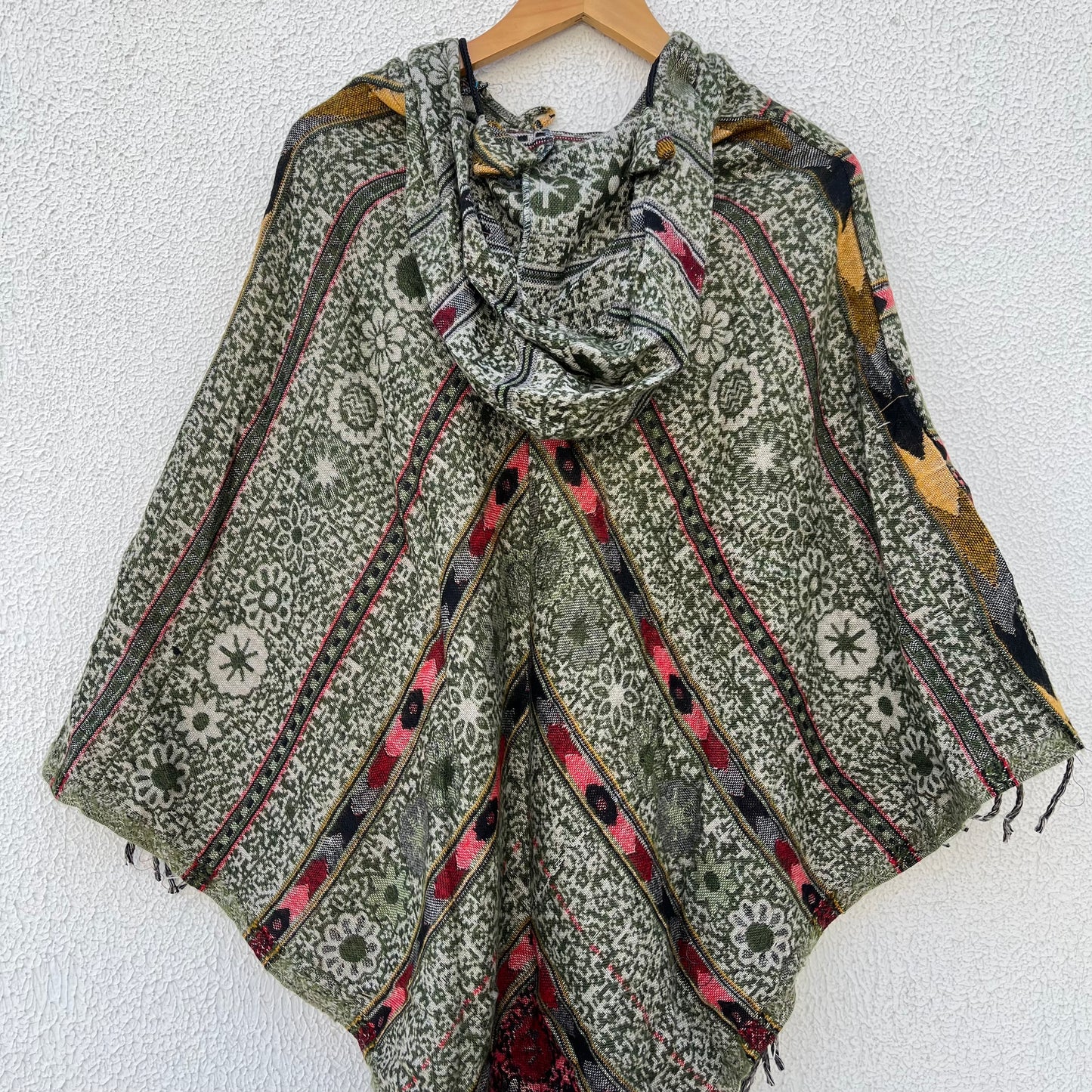 Pahadi Printed Poncho With Hood