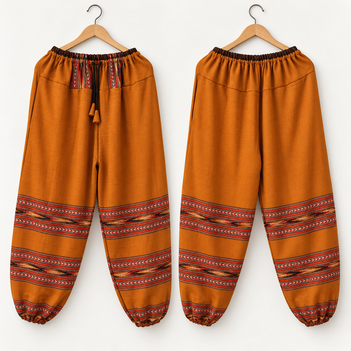 Woollen Kullu 3 Patti Pants- Mustard