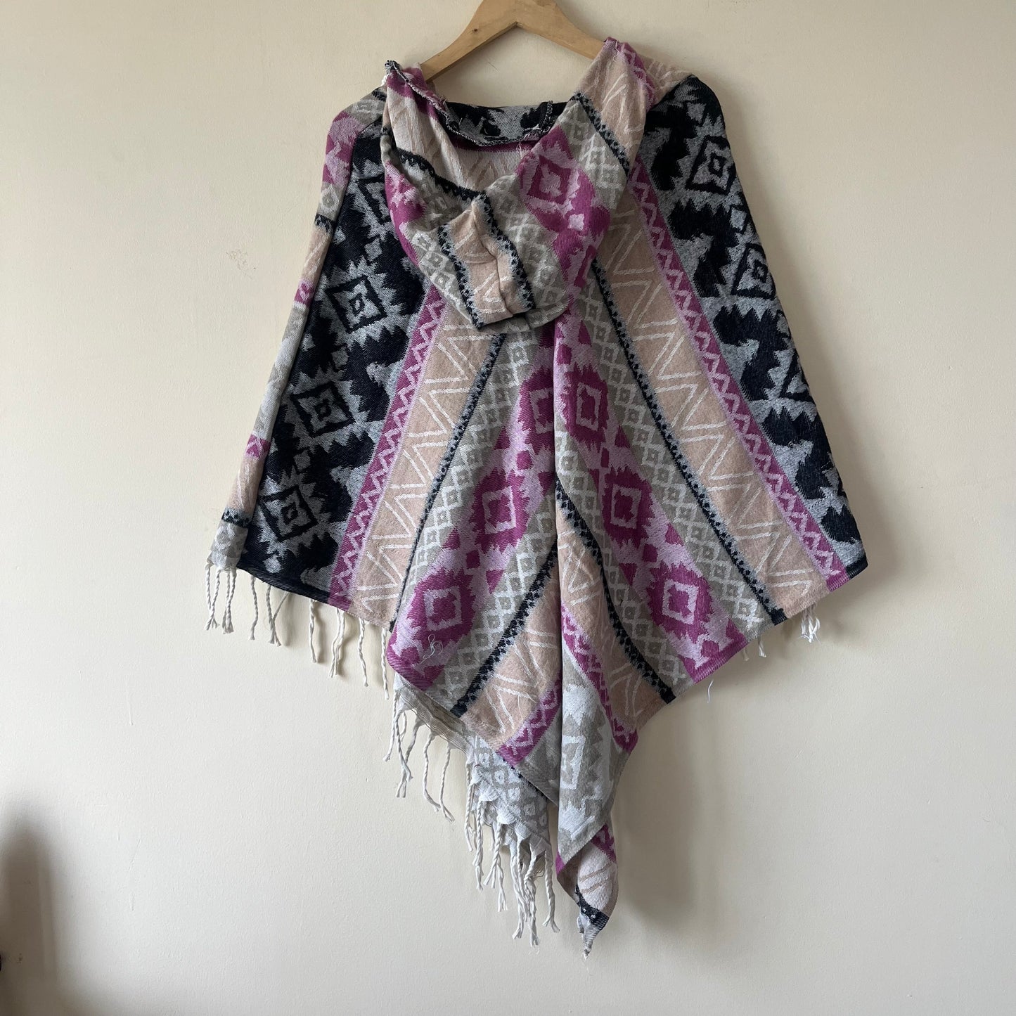 Pahadi Printed Poncho With Hood