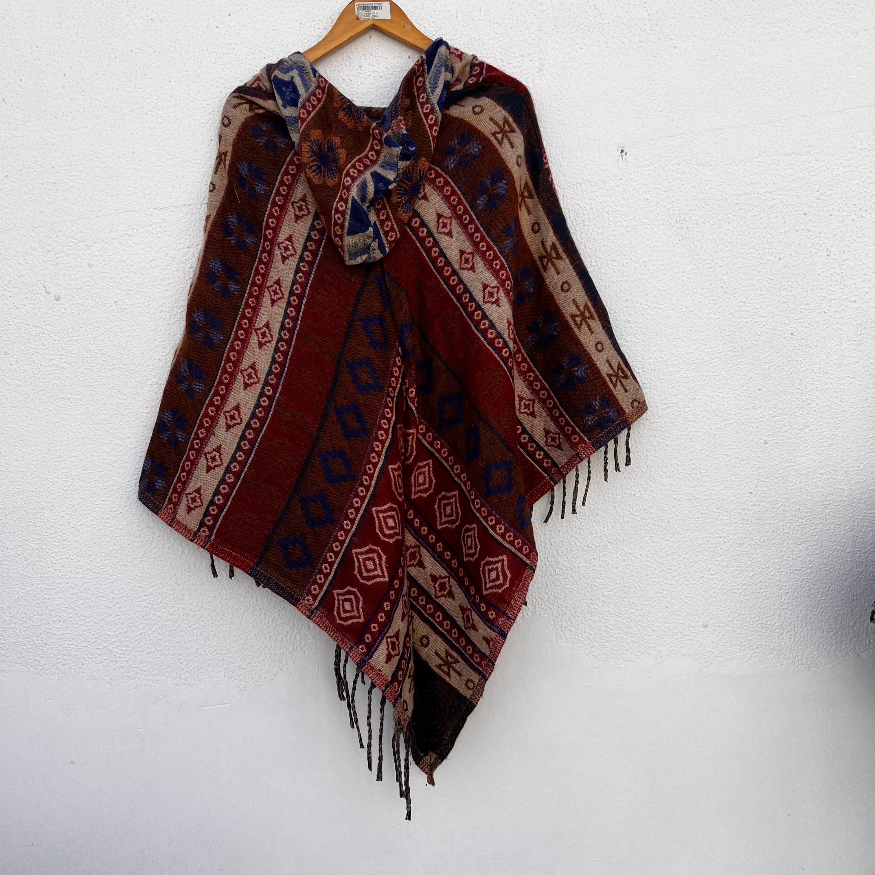 Pahadi Printed Poncho With Hood