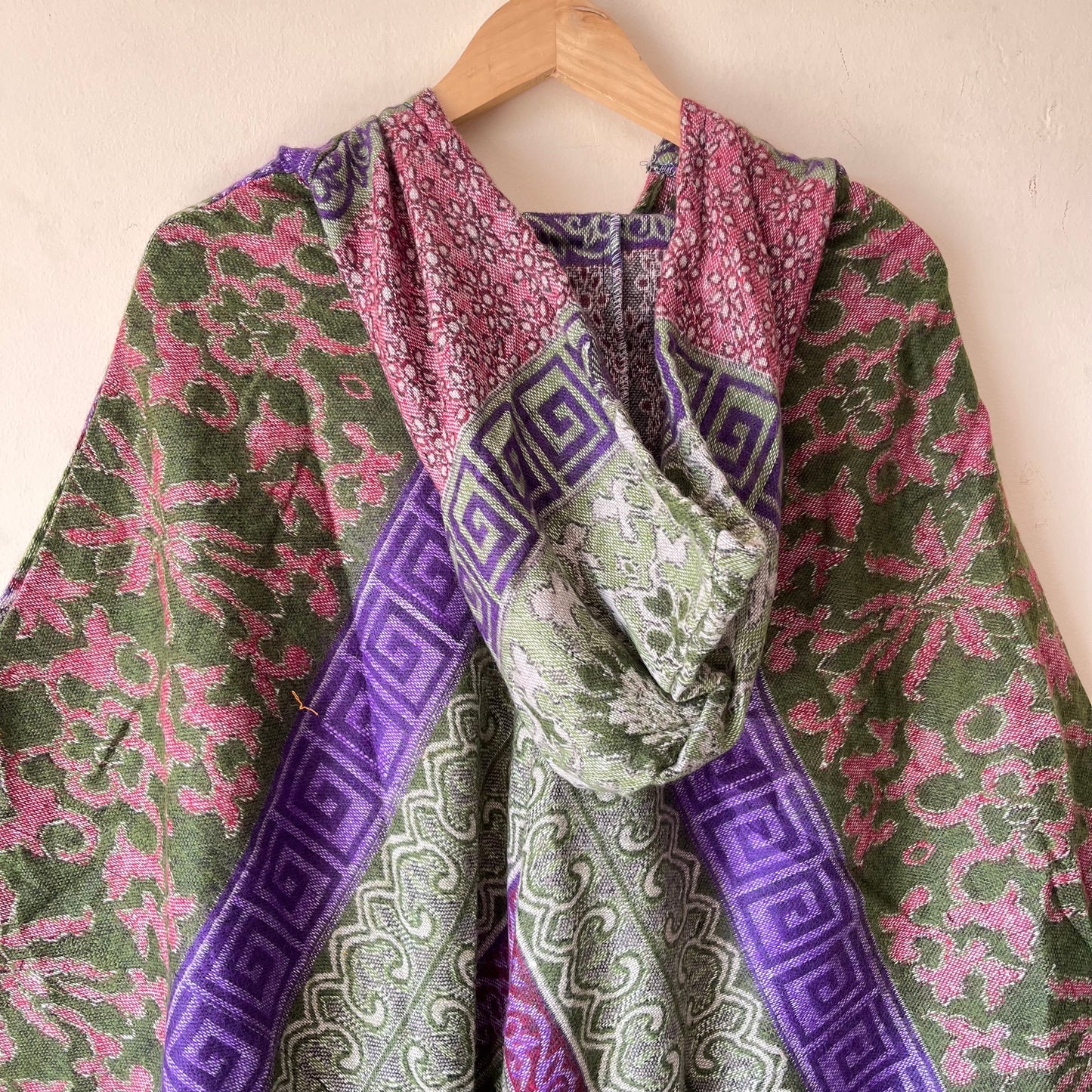 Pahadi Printed Poncho With Hood