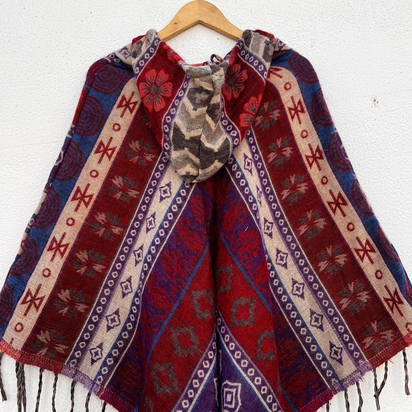 Pahadi Printed Poncho With Hood