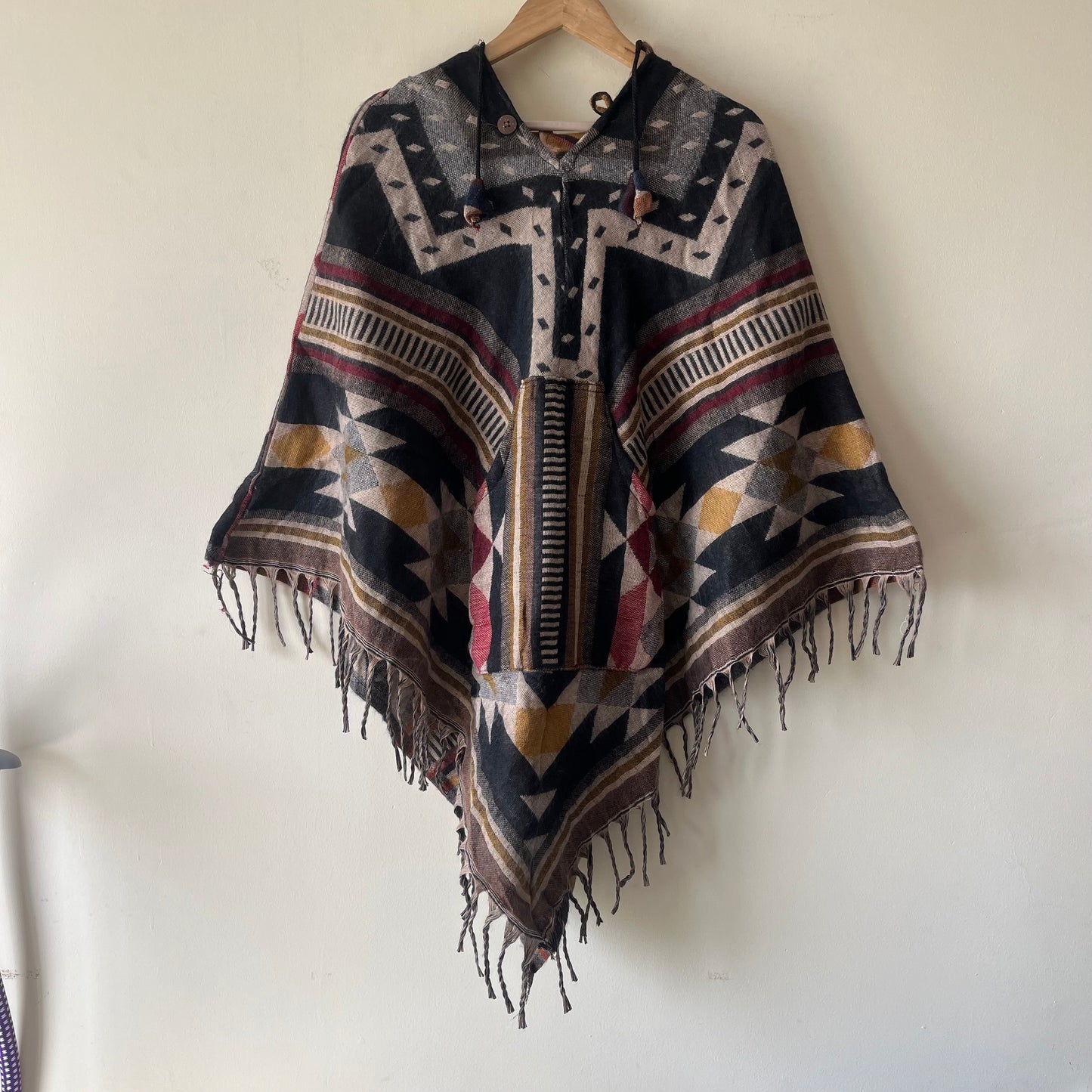 Pahadi Printed Poncho With Hood