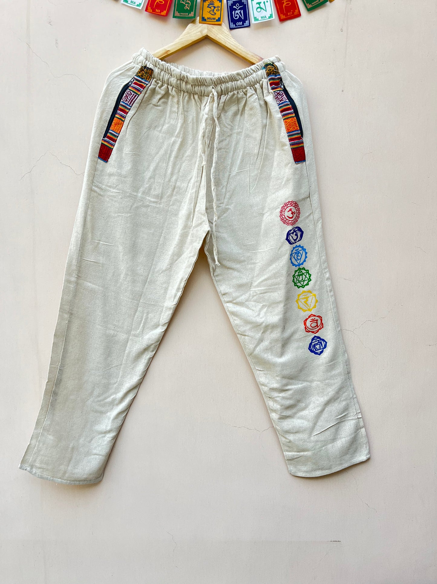 7 Chakra Pants - White