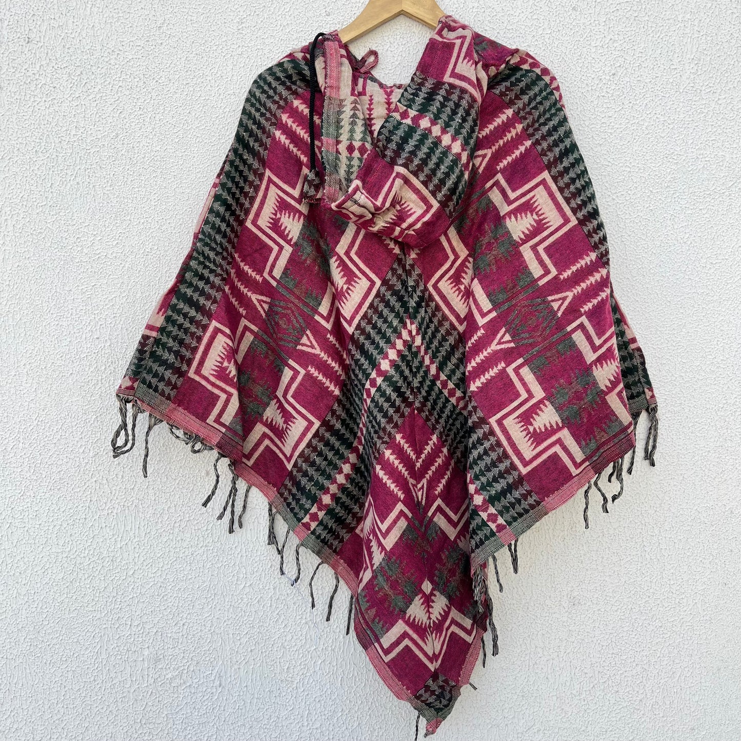 Pahadi Printed Poncho With Hood