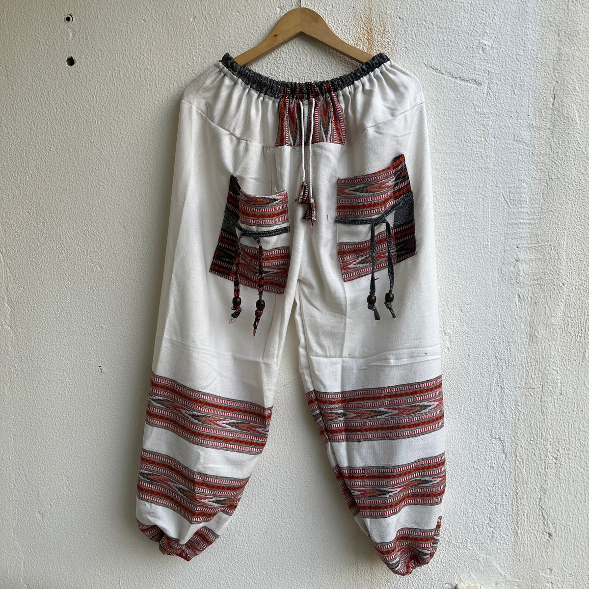 Woollen Kullu 3 Patti Pants- White
