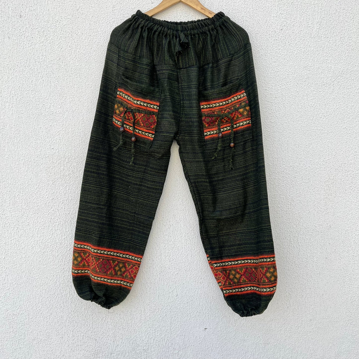 Woollen Pahadi Kullu Pants- Green