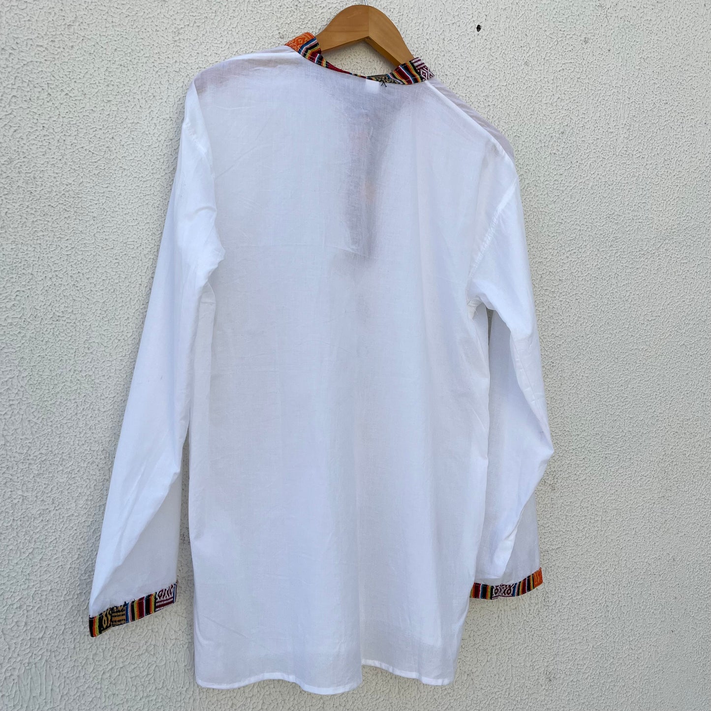 7 Chakra Kurta - White (Mulicolour Chakra)